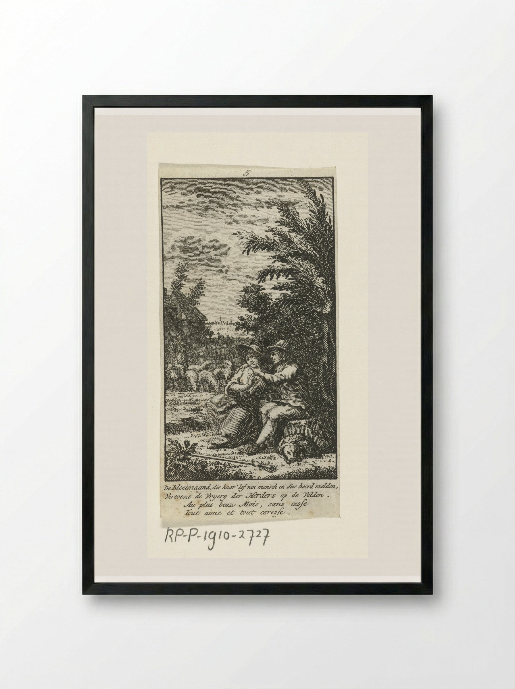 Mei: minnend paar - Jan Caspar Philips - Framed Print Black