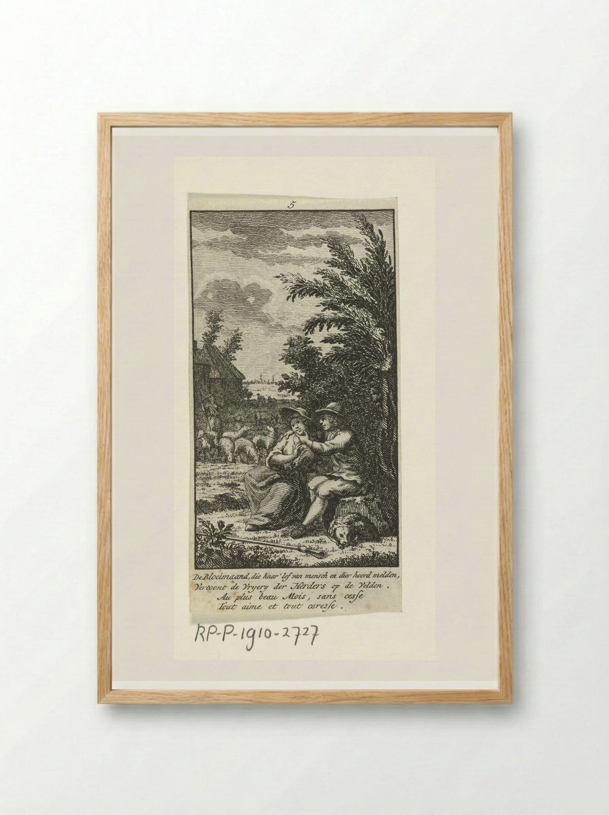 Mei: minnend paar - Jan Caspar Philips - Framed Print Wood