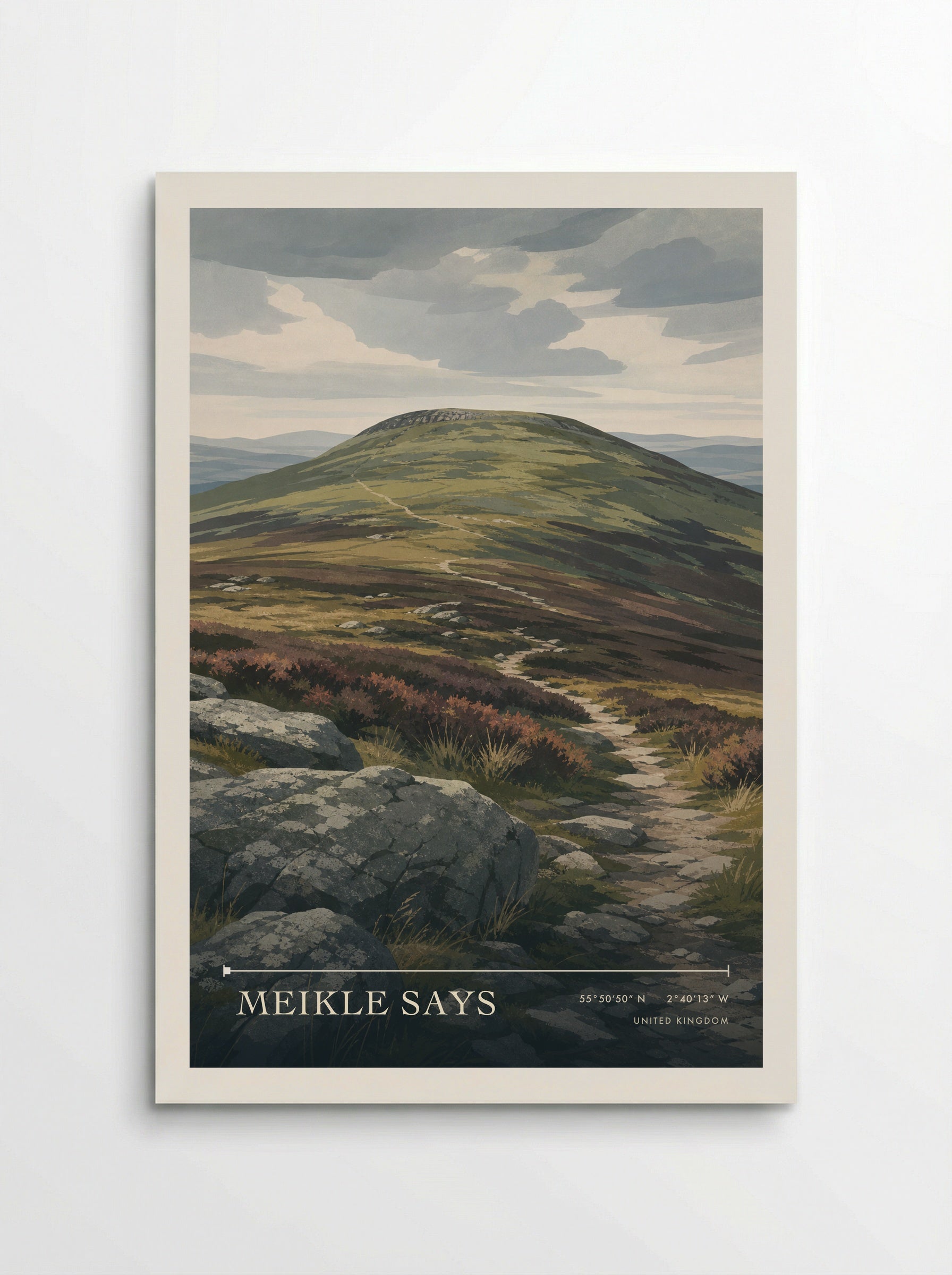 Meikle Says United Kingdom Travel Poster - Poster