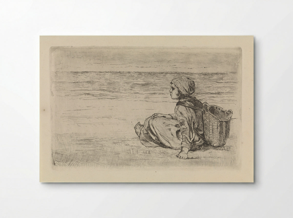 Meisje aan zee - Jozef Israëls - Poster