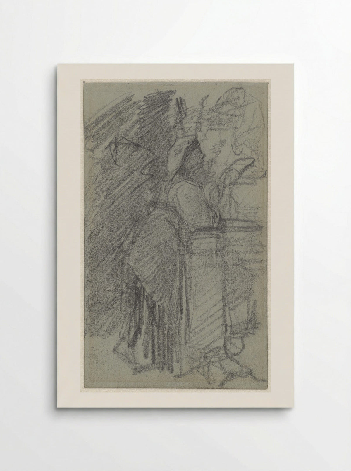 Meisje, leunend op een balustrade - Jacob Maris - Poster