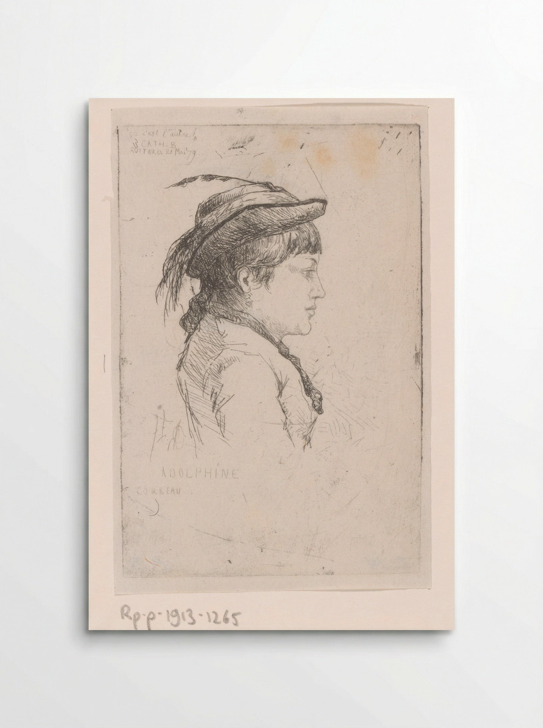 Meisje met hoed op - Philip Zilcken - Poster