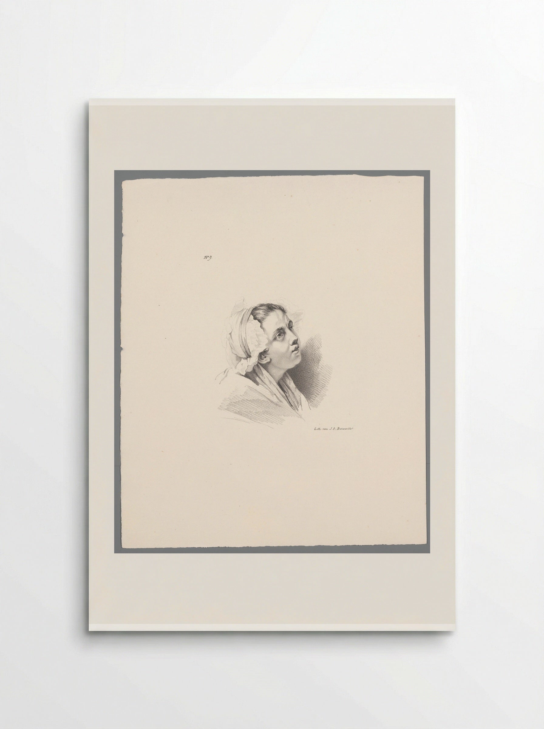 Meisje met muts (Girl with a Cap) - Jean Augustin Daiwaille - Poster