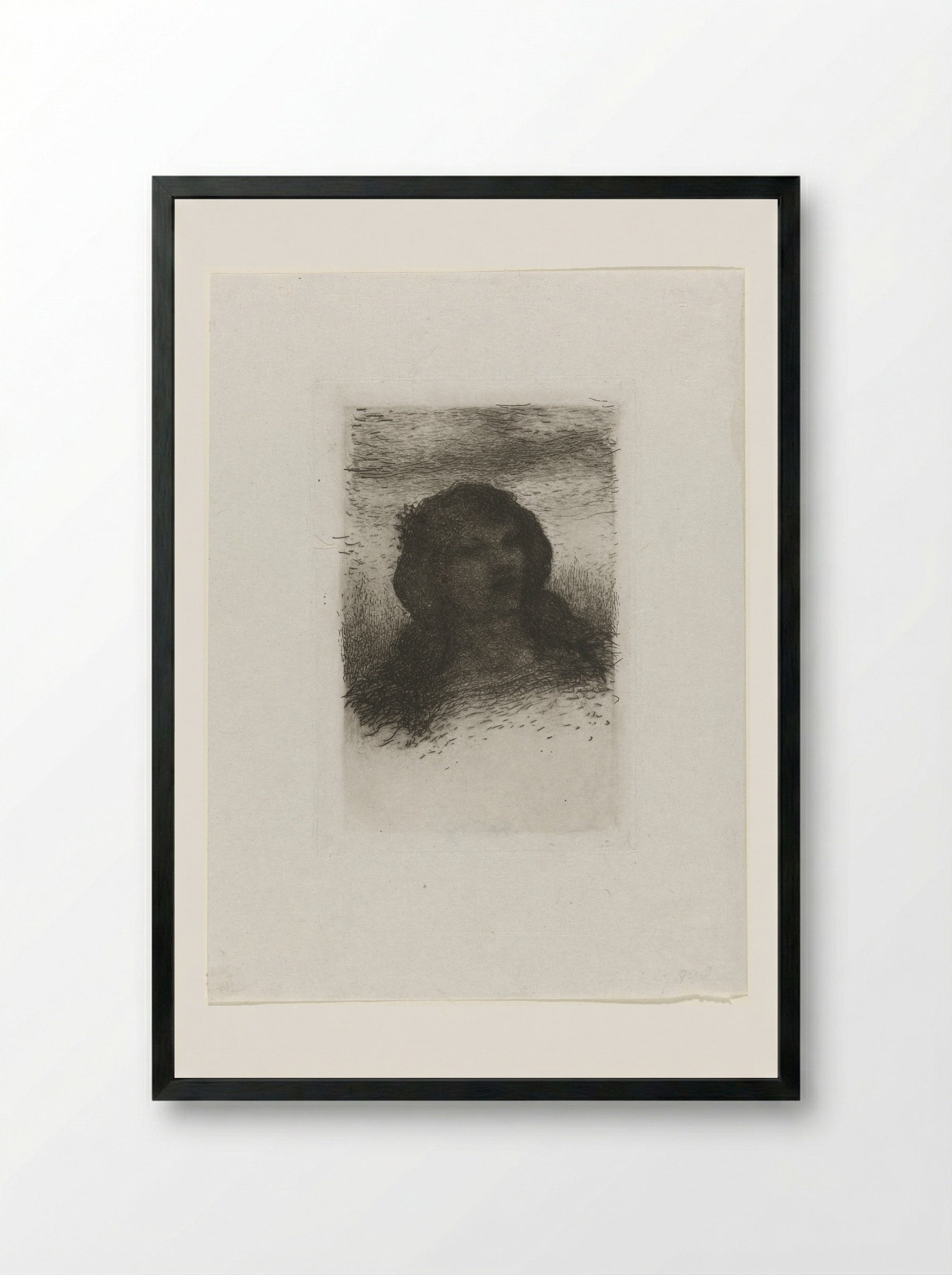 Meisjeskop (Head of a Girl) - Matthijs Maris - Framed Print Black