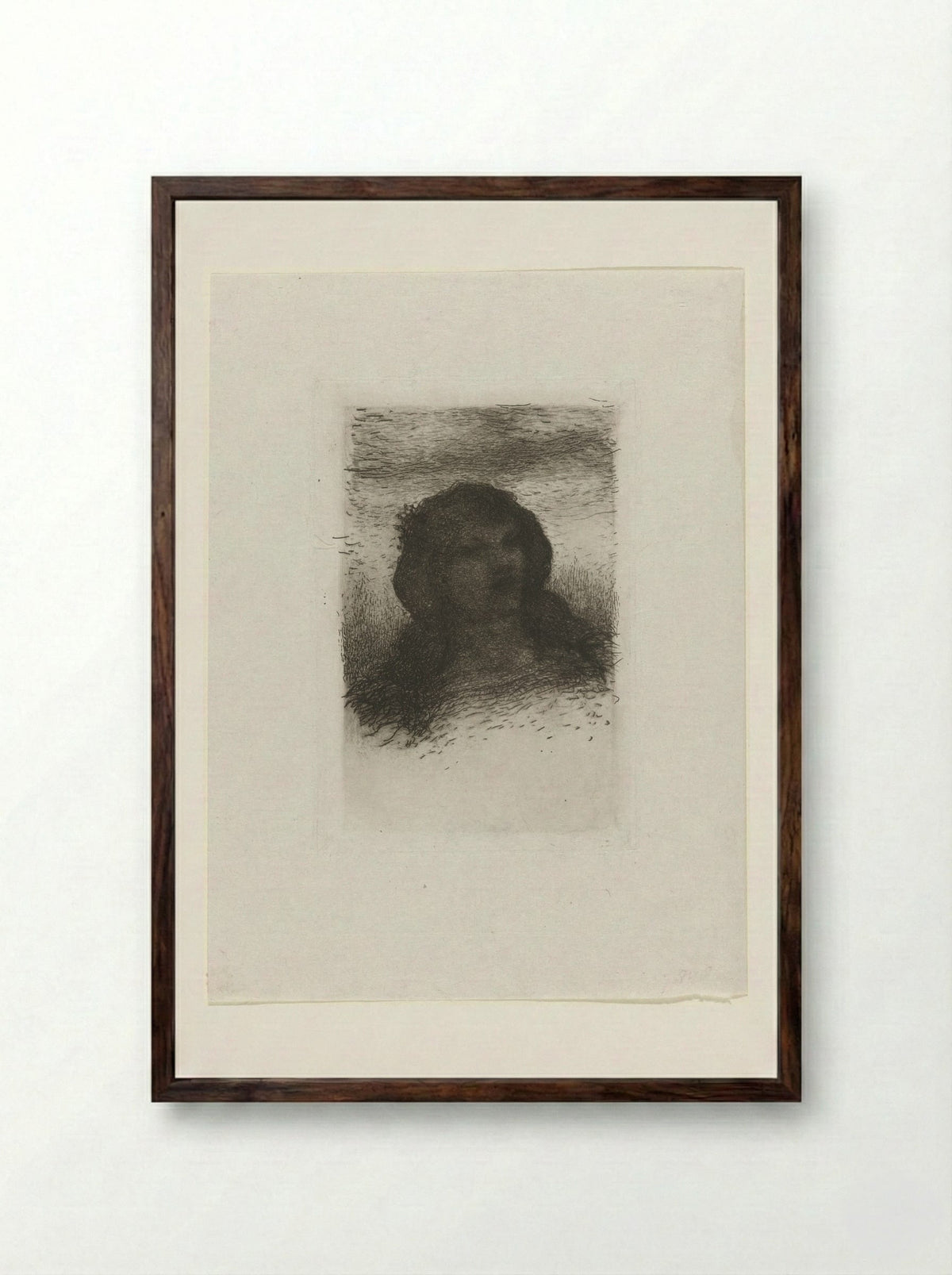 Meisjeskop (Head of a Girl) - Matthijs Maris - Framed Print Dark Wood