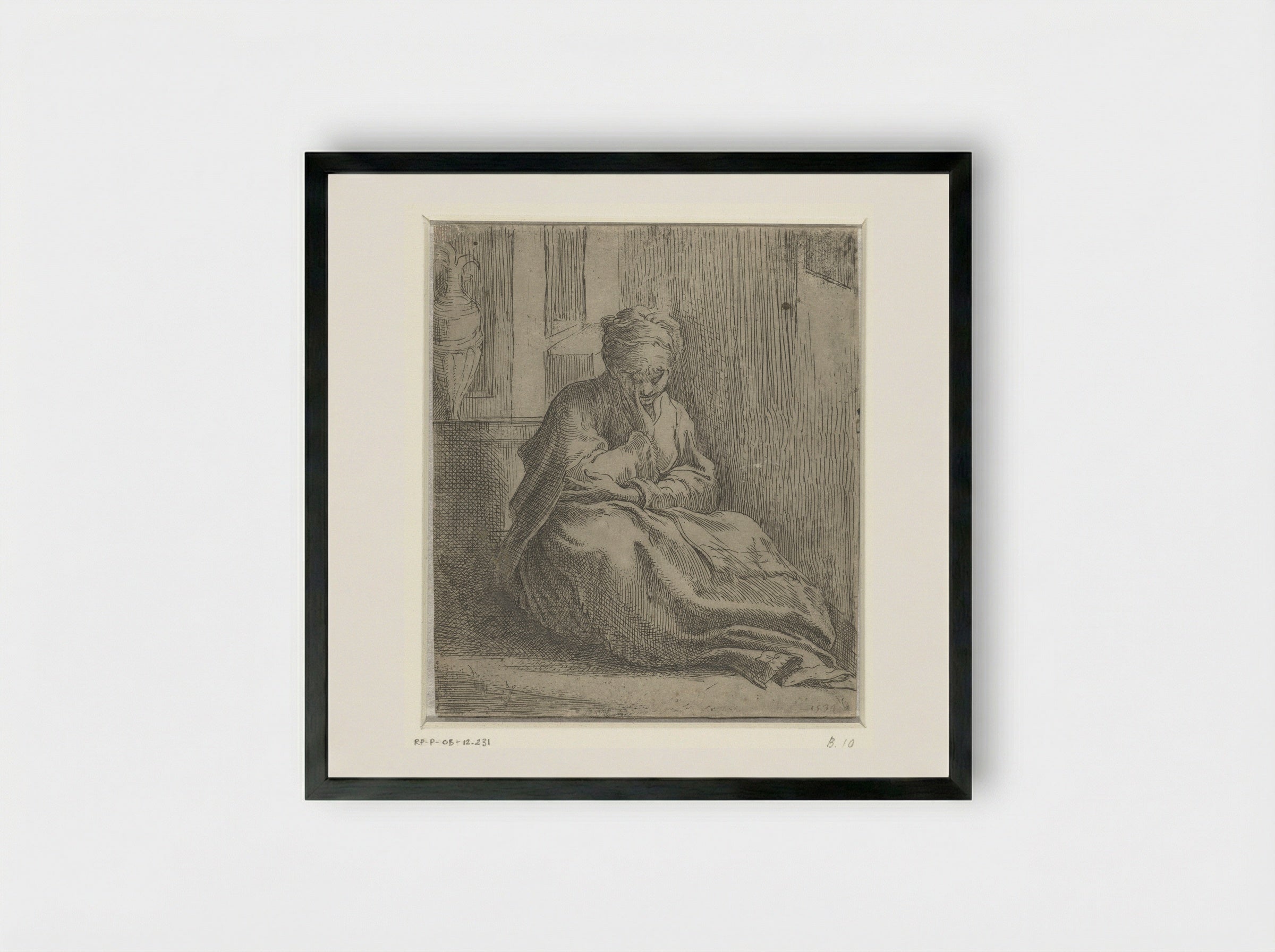 Melancholia - Parmigianino - Framed Print Black