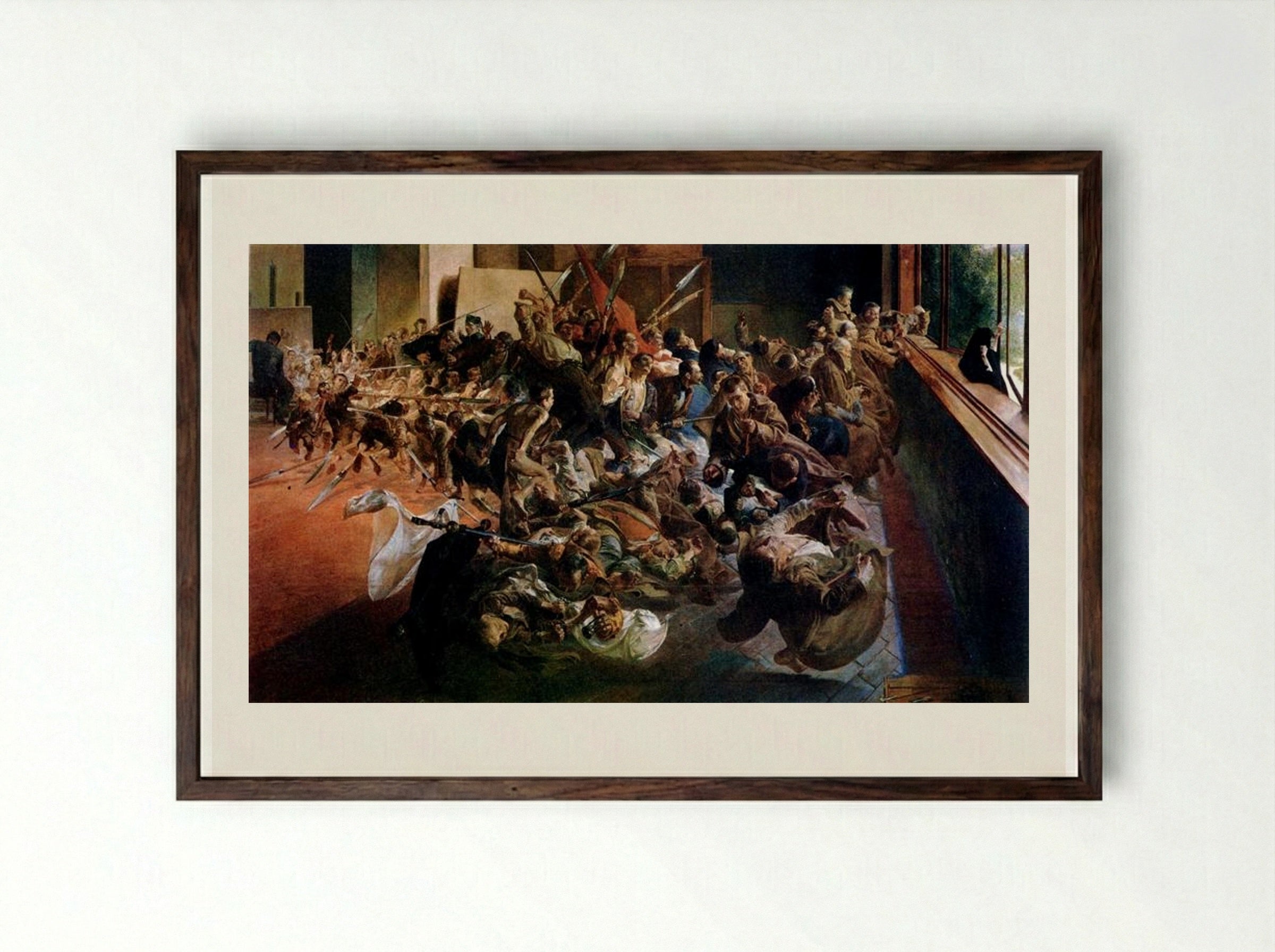 Melancholia - Jacek Malczewski - Framed Print Dark Wood