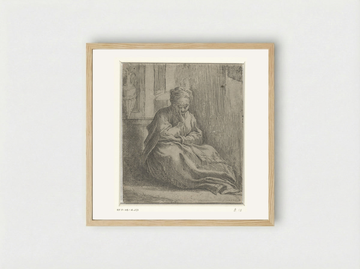 Melancholia - Parmigianino - Framed Print Wood
