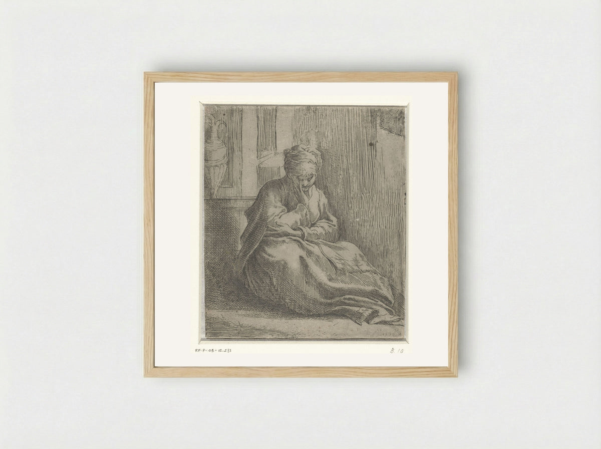 Melancholia - Parmigianino - Framed Print Wood