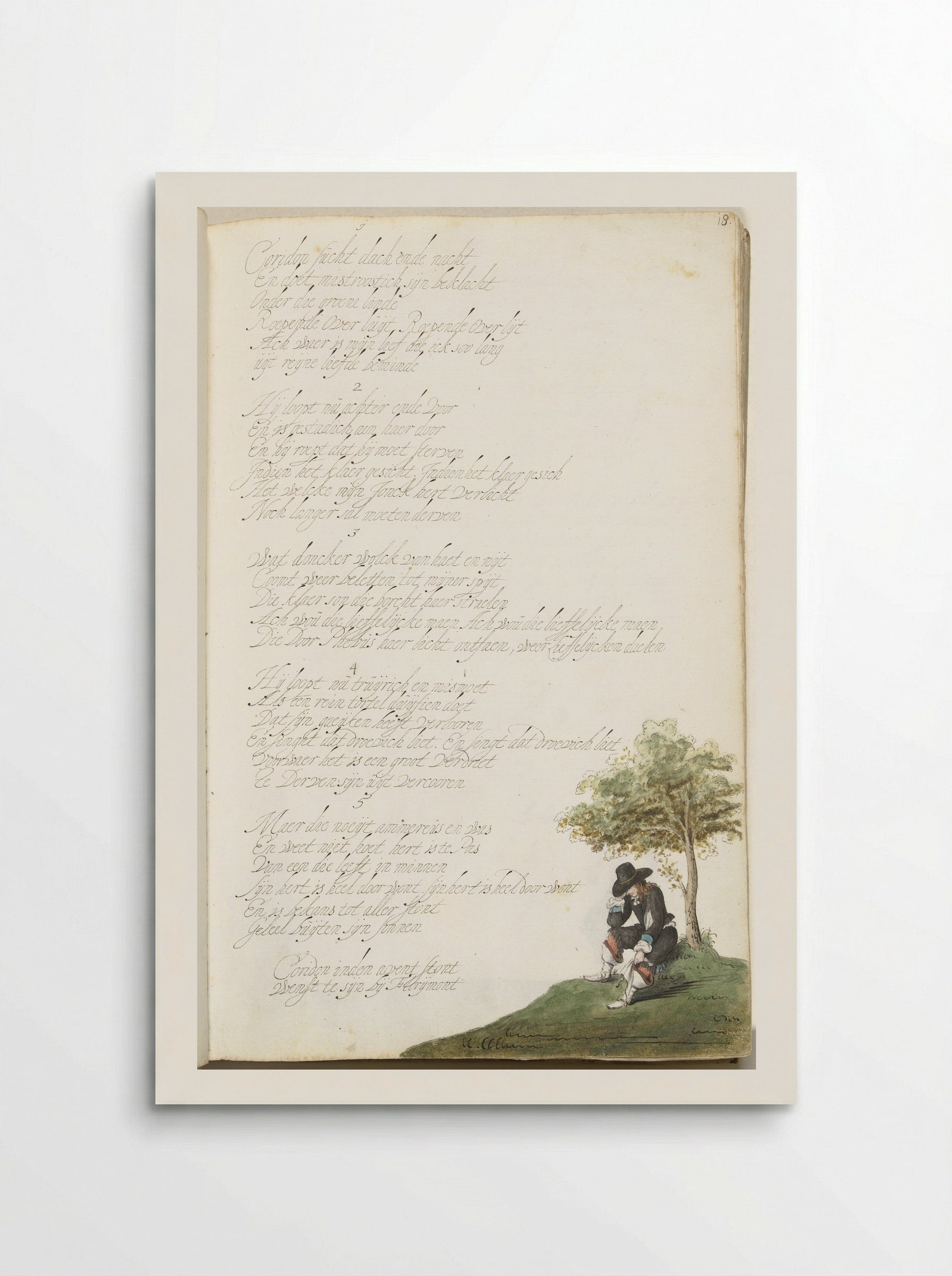 Melancholische aanbidder (Melancholic Admirer) - Gesina ter Borch - Poster