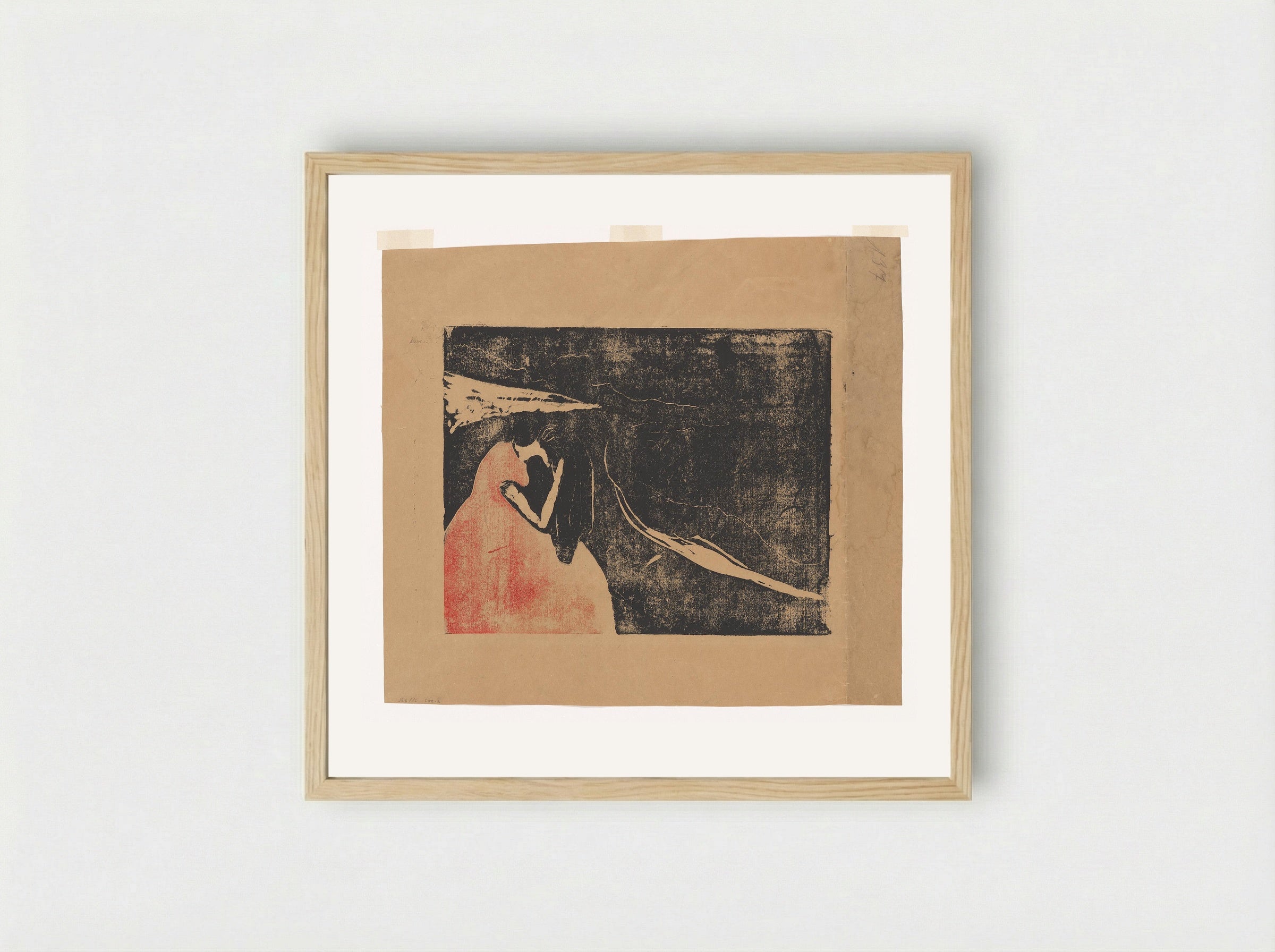 Melancholy II - Edvard Munch - Framed Print Wood