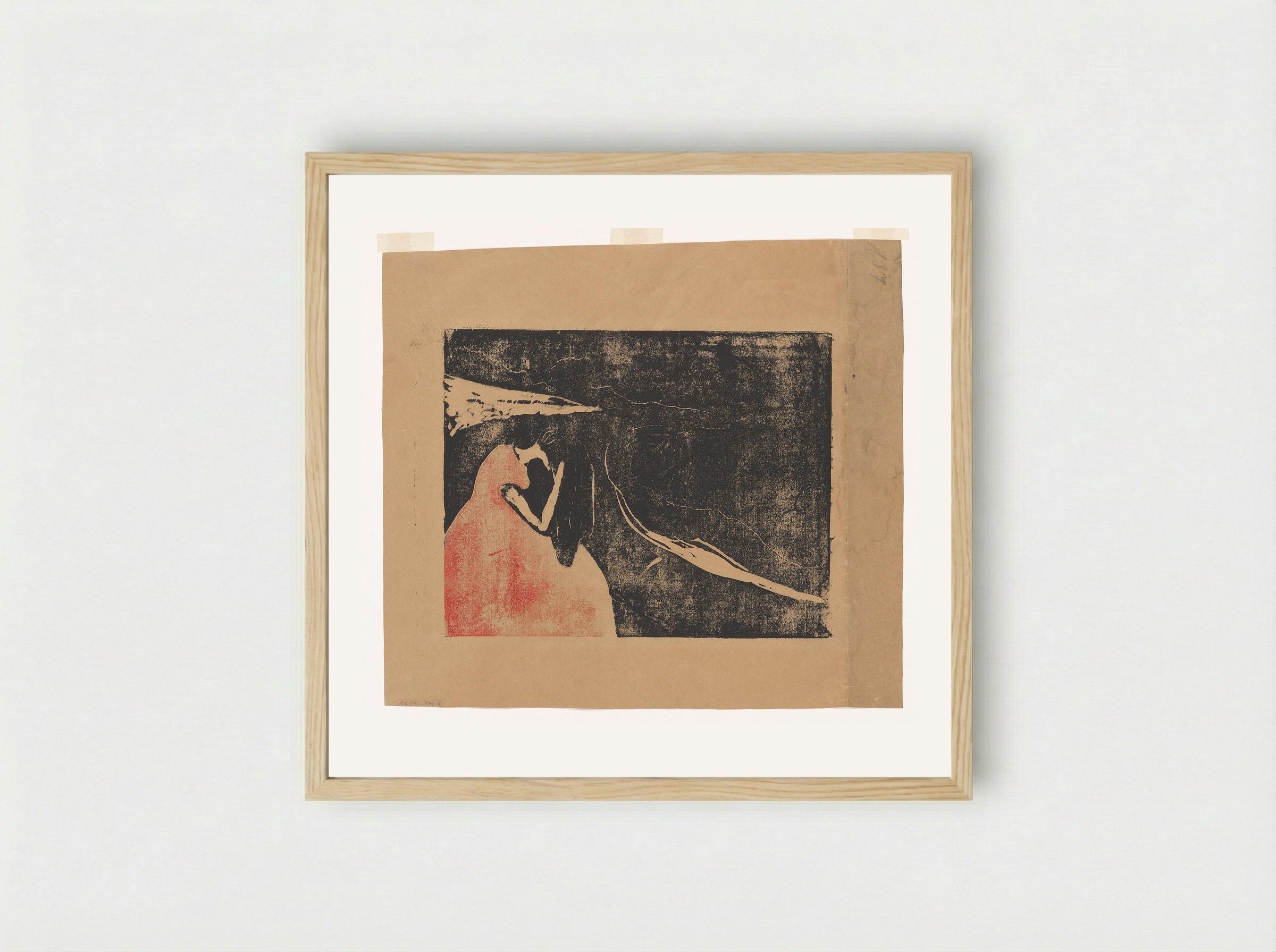 Melancholy II - Edvard Munch - Framed Print Wood
