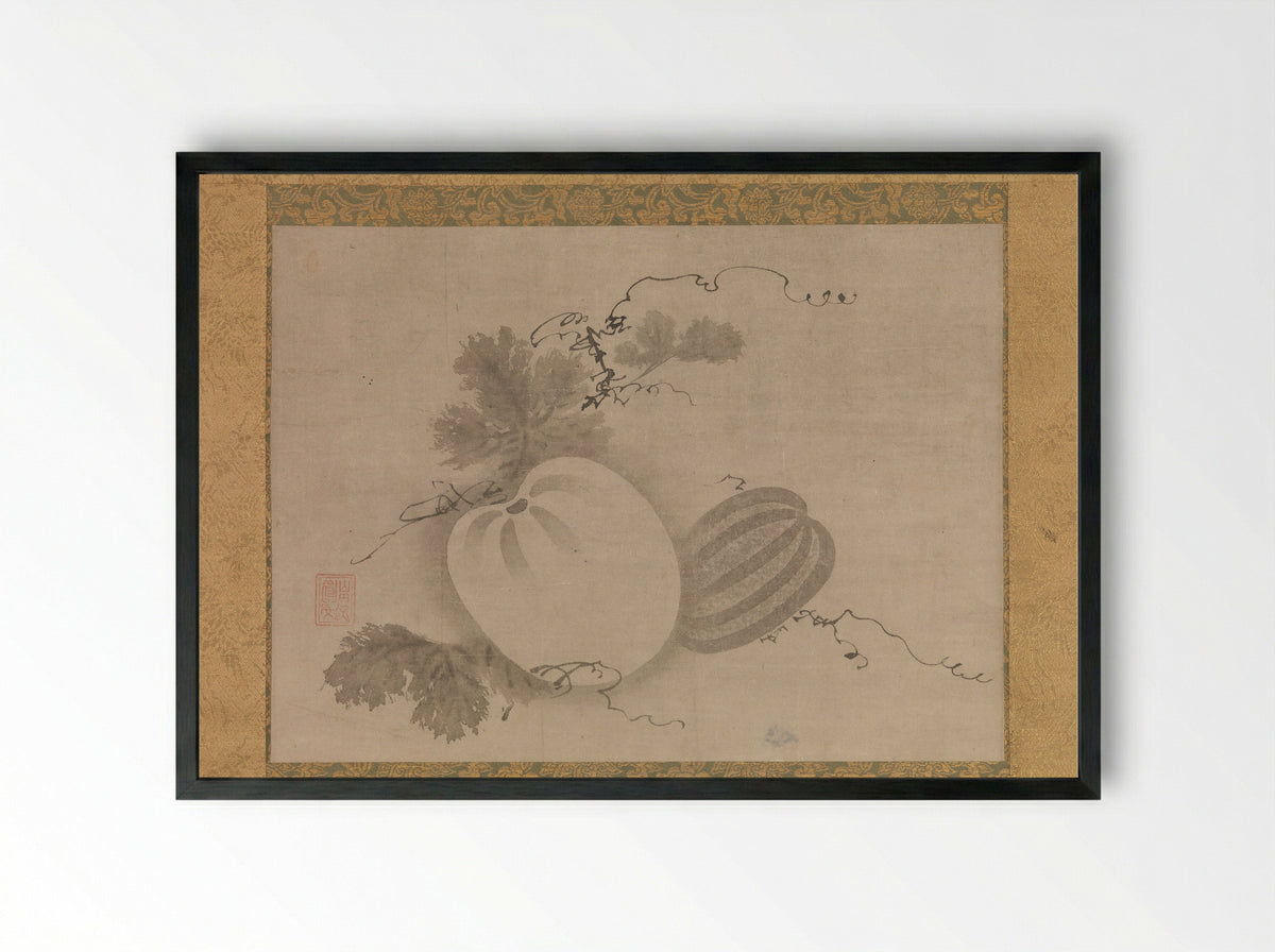 Melons - Yamada Dōan - Framed Print Black
