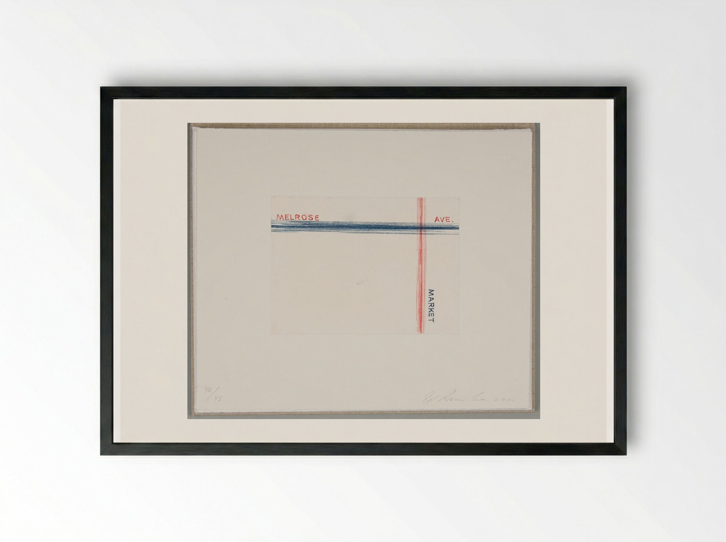 Melrose Ave. Market - Edward Ruscha - Framed Print Black