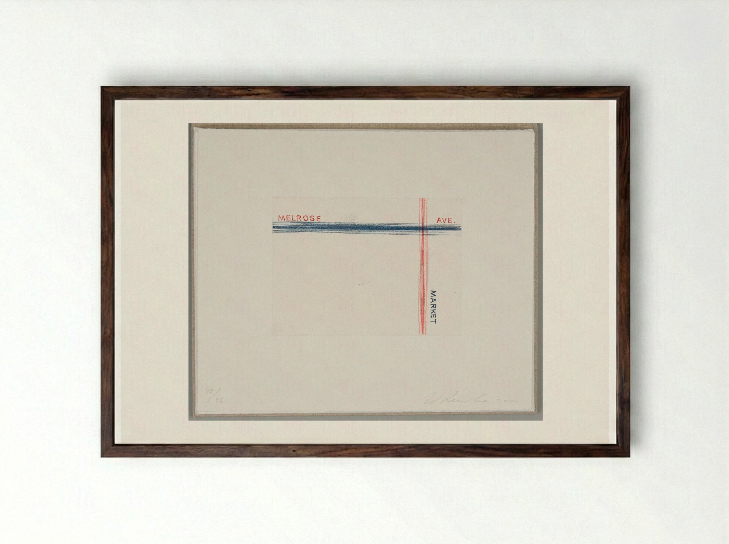 Melrose Ave. Market - Edward Ruscha - Framed Print Dark Wood