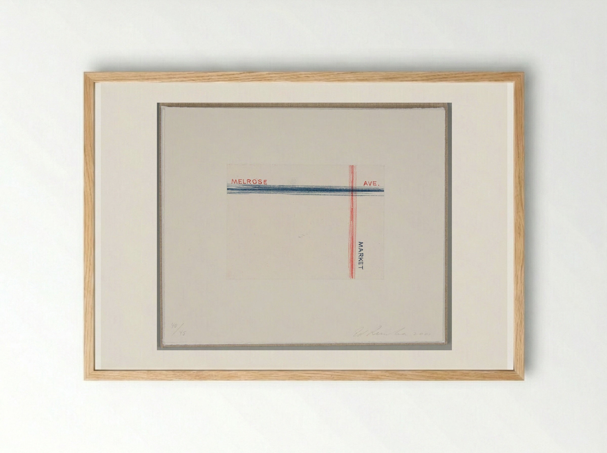 Melrose Ave. Market - Edward Ruscha - Framed Print Wood