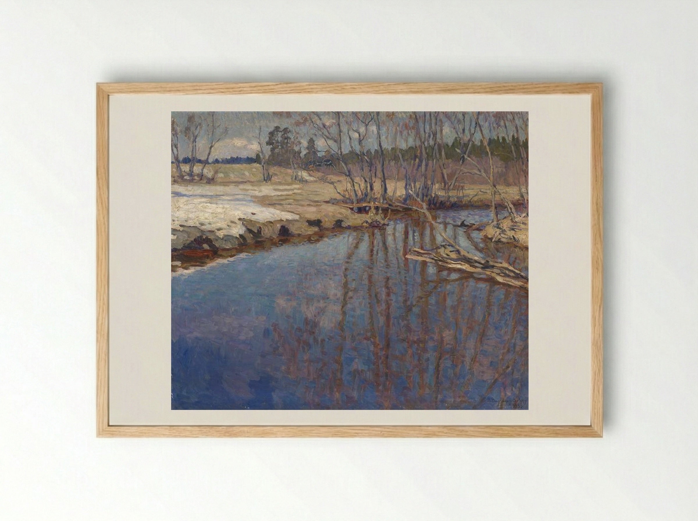 Melted Water - Nikolay Bogdanov-Belsky - Framed Print Wood