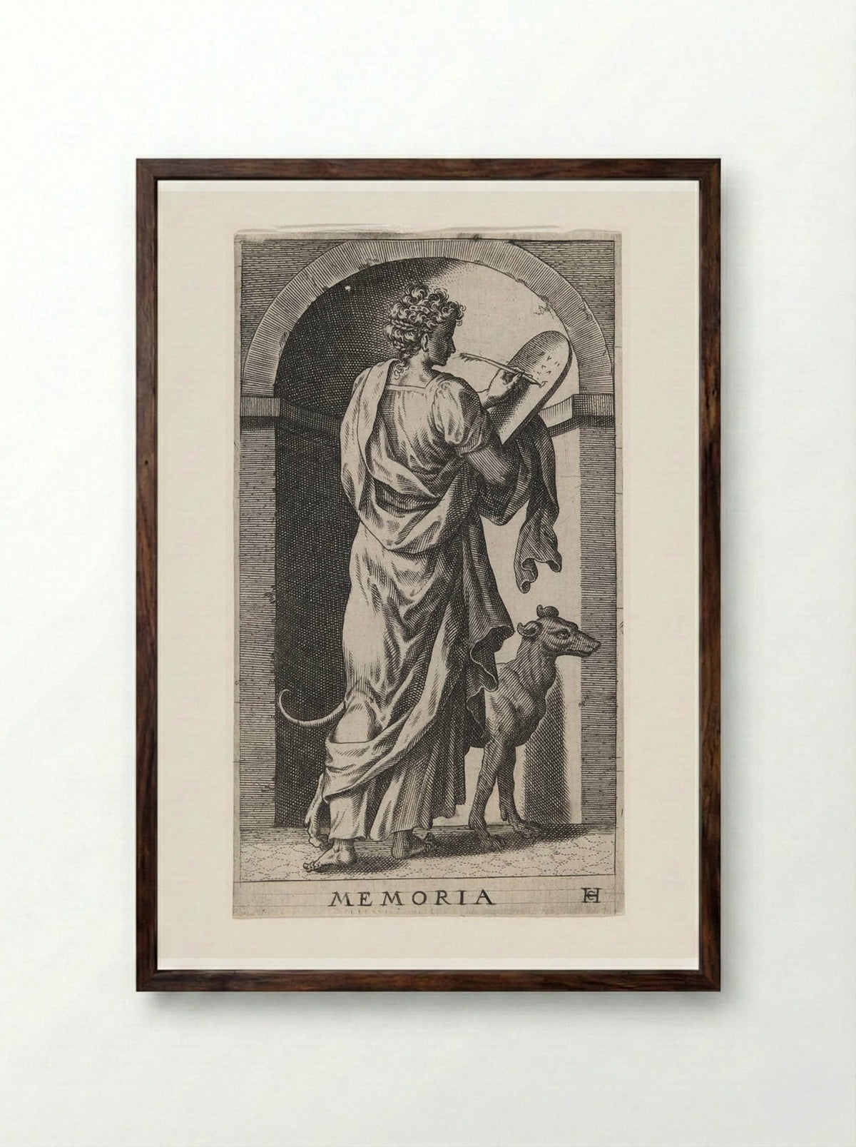 Memoria - Hans Collaert the Elder - Framed Print Dark Wood
