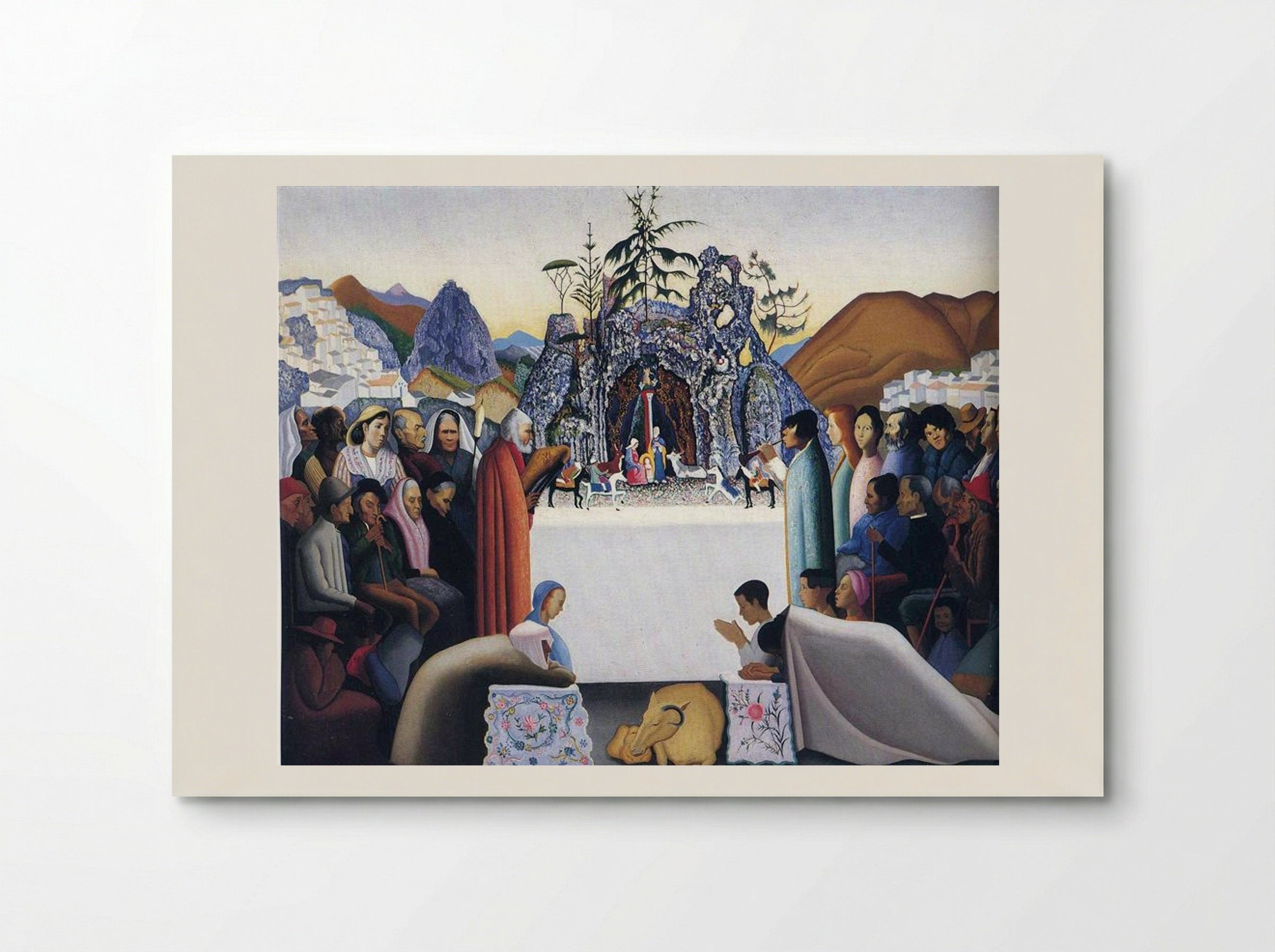 Men, Women and Children Around the World United Around Jesus - Joseph Stella - Poster