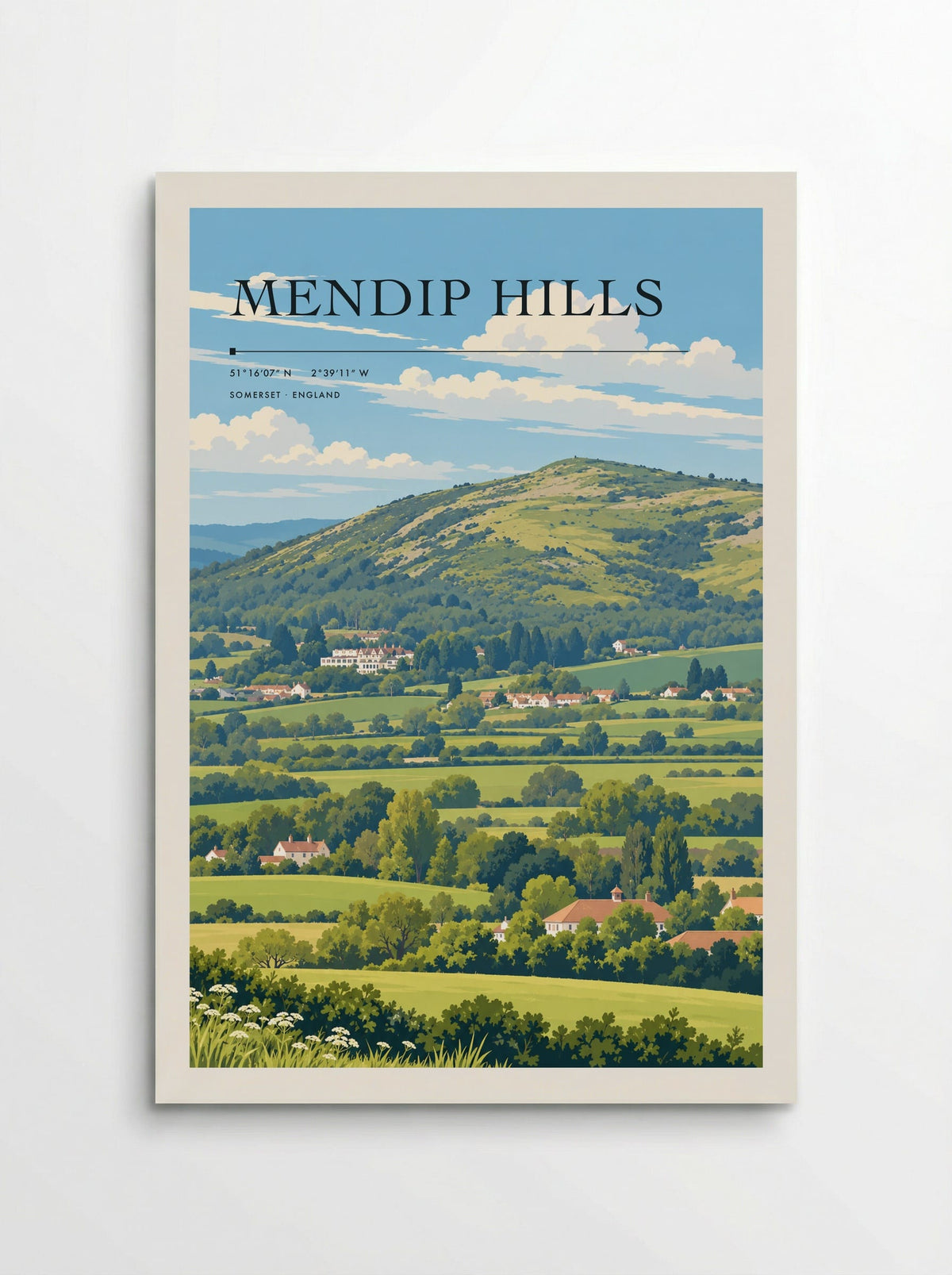Mendip Hills, Somerset | Travel Poster - Poster