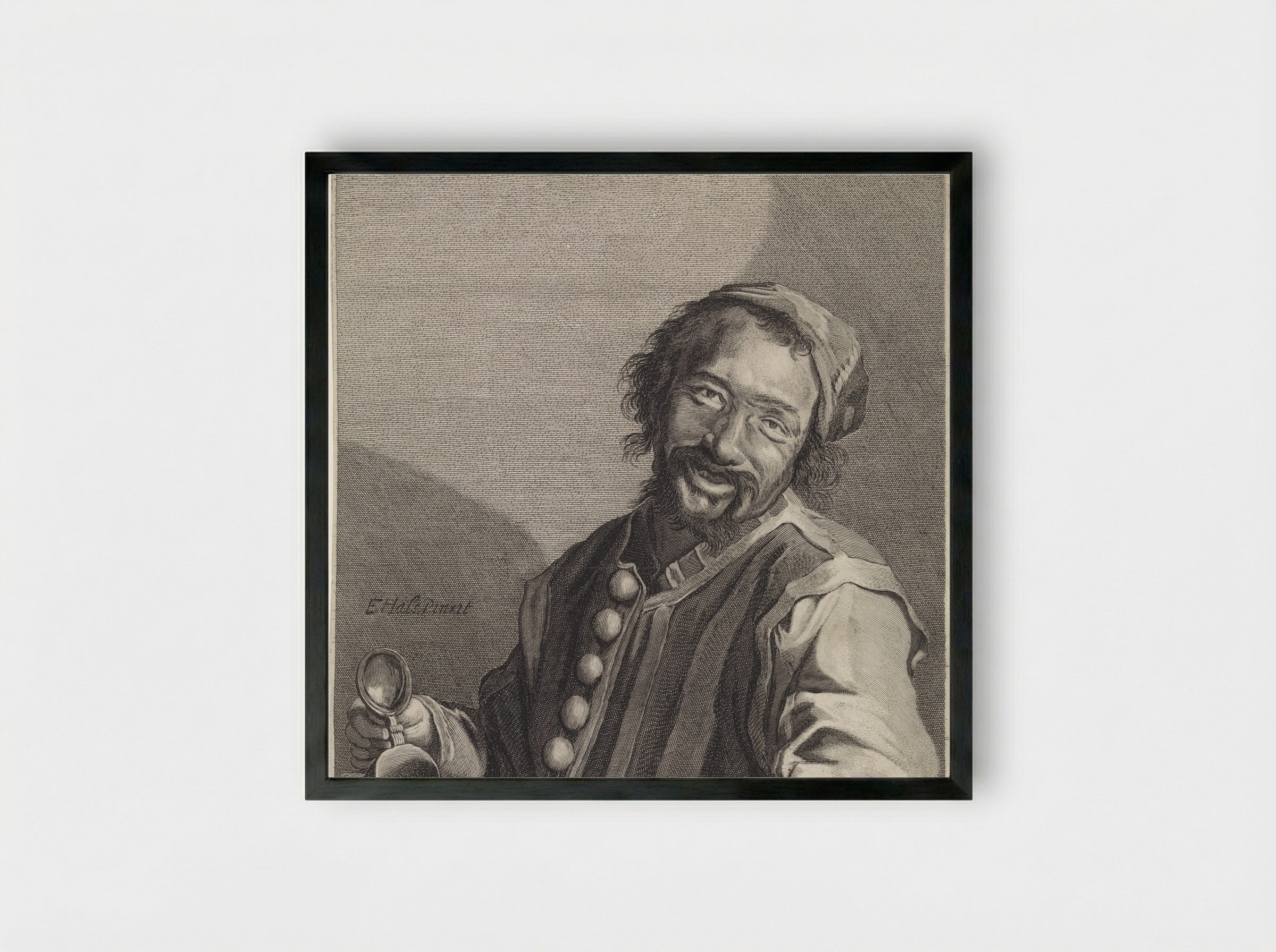 Meneer Peeckelhaering - Jonas Suyderhoef - Framed Print Black