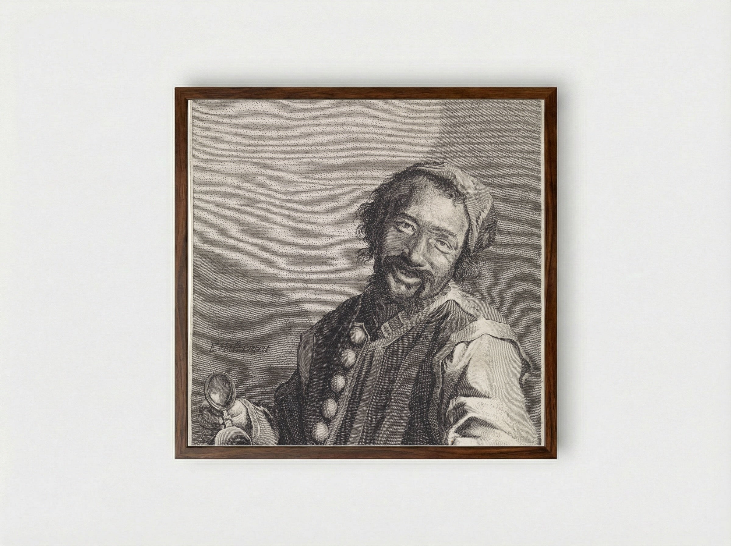 Meneer Peeckelhaering - Jonas Suyderhoef - Framed Print Dark Wood