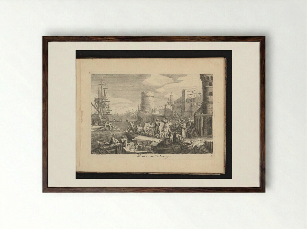 Menez en Esclavage - Gaspard Duchange - Framed Print Dark Wood