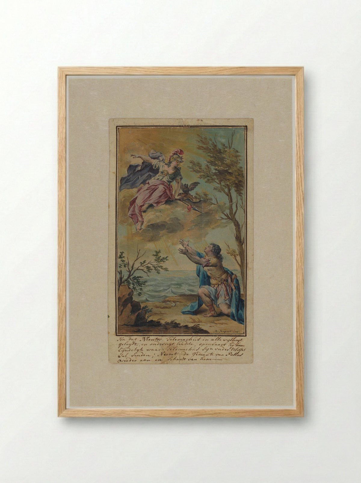 Mentor Bidding Farewell to Telemachus - Rienk Keyert - Framed Print Wood