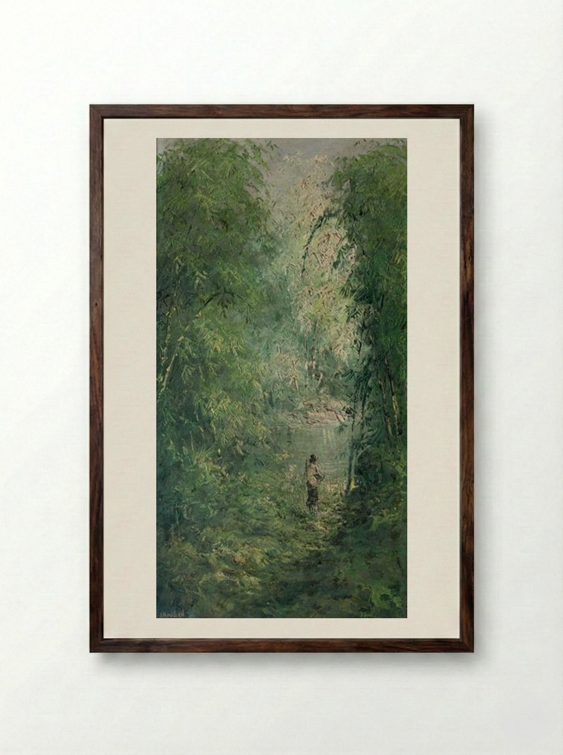 Menuju Danau - Abdullah Suriosubroto - Framed Print Dark Wood
