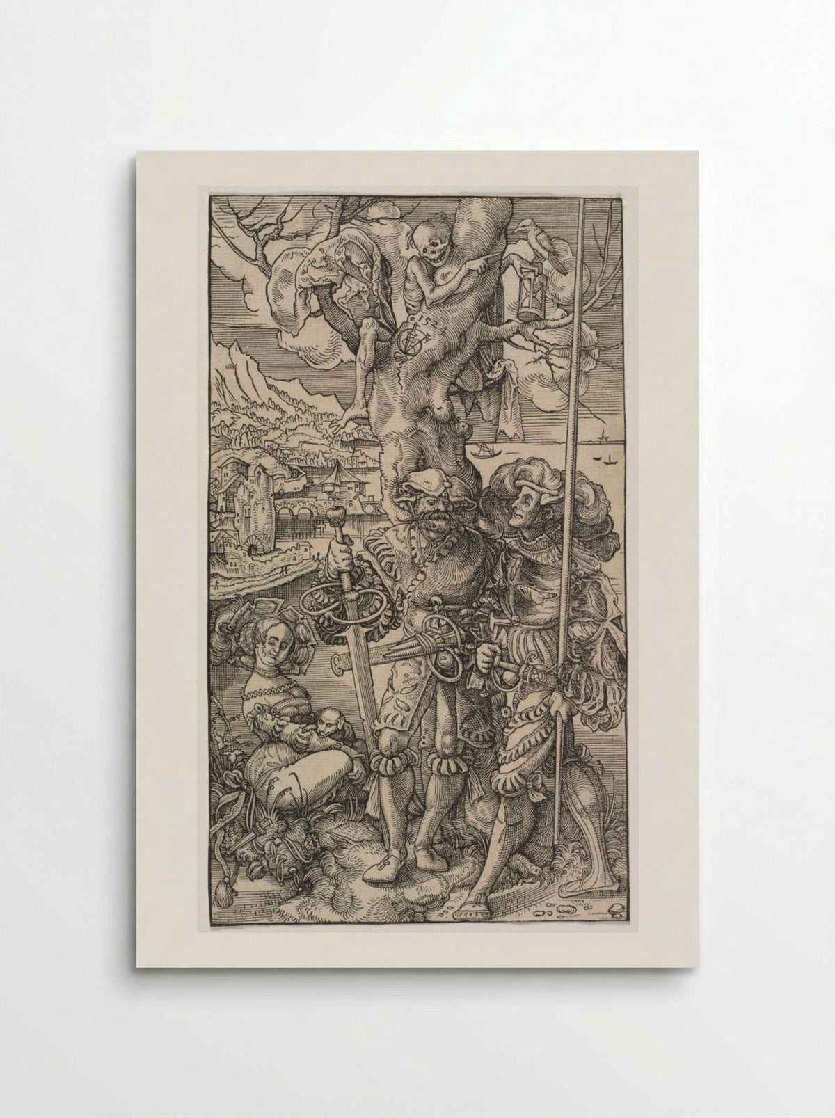 Mercenaries and a Woman with Death in a Tree - Urs Graf the Elder - Poster