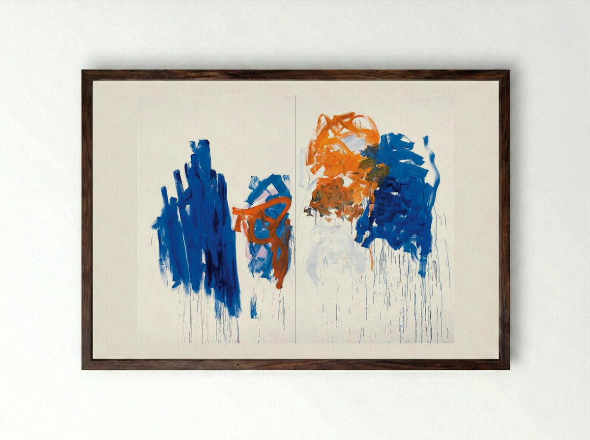 Merci - Joan Mitchell - Framed Print Dark Wood