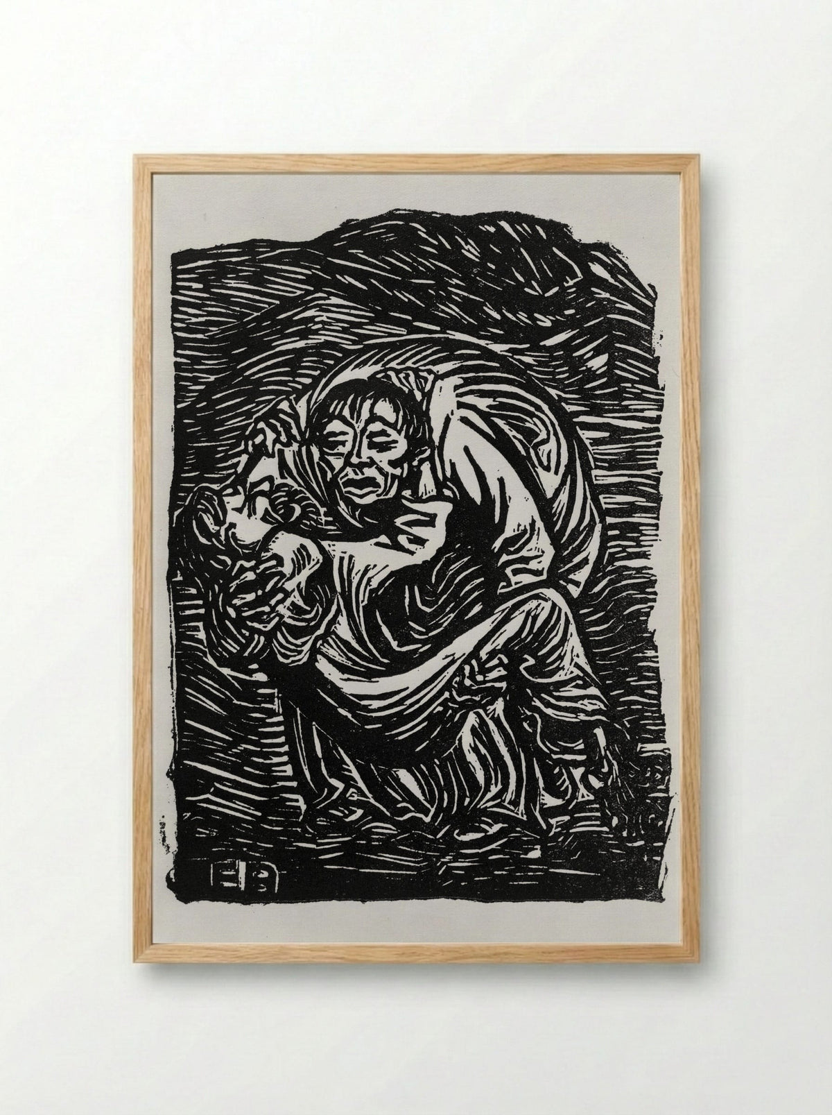 Merciful Samaritan - Ernst Barlach - Framed Print Wood