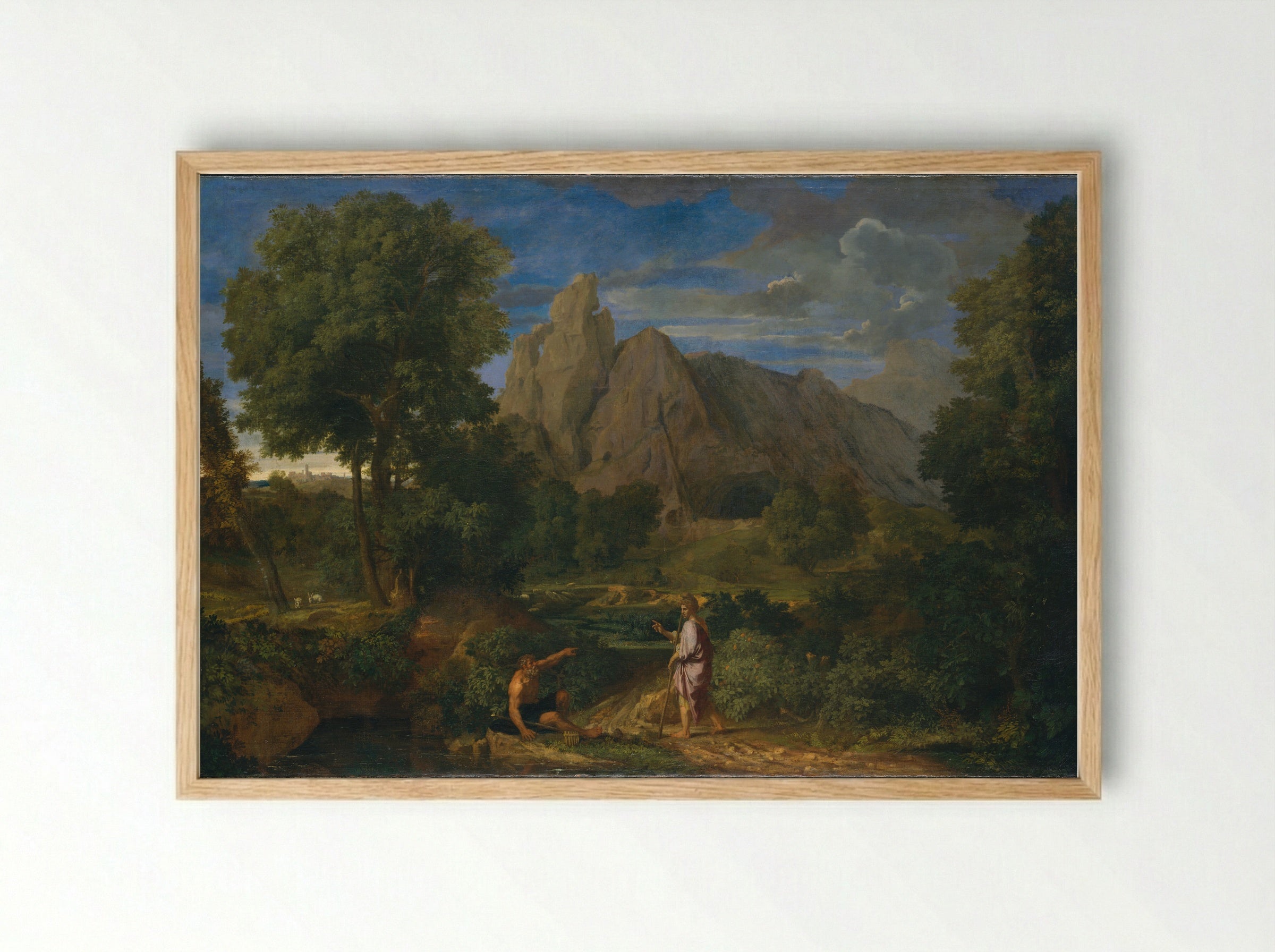 Mercury and Battus - Francisque Millet - Framed Print Wood