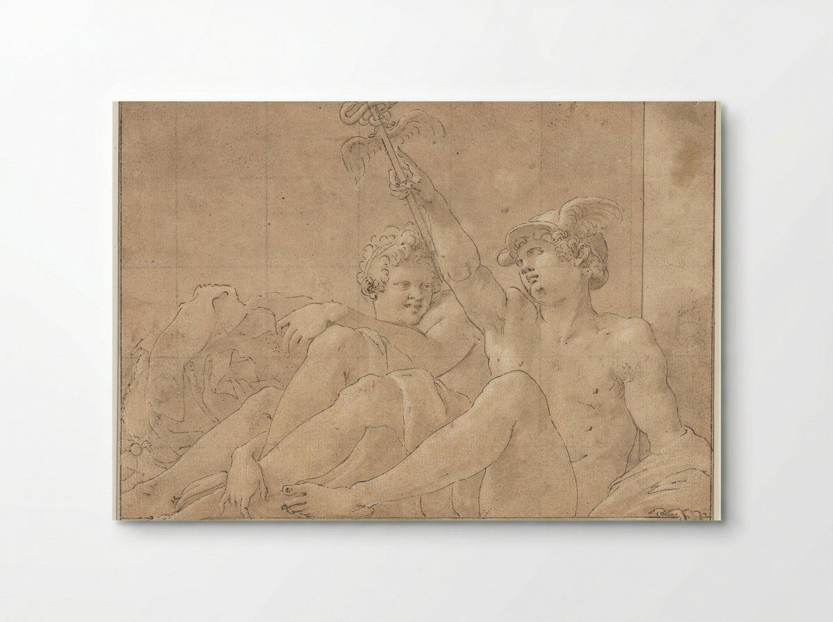 Mercury and Io Seated on the Ground - Francesco Primaticcio - Poster