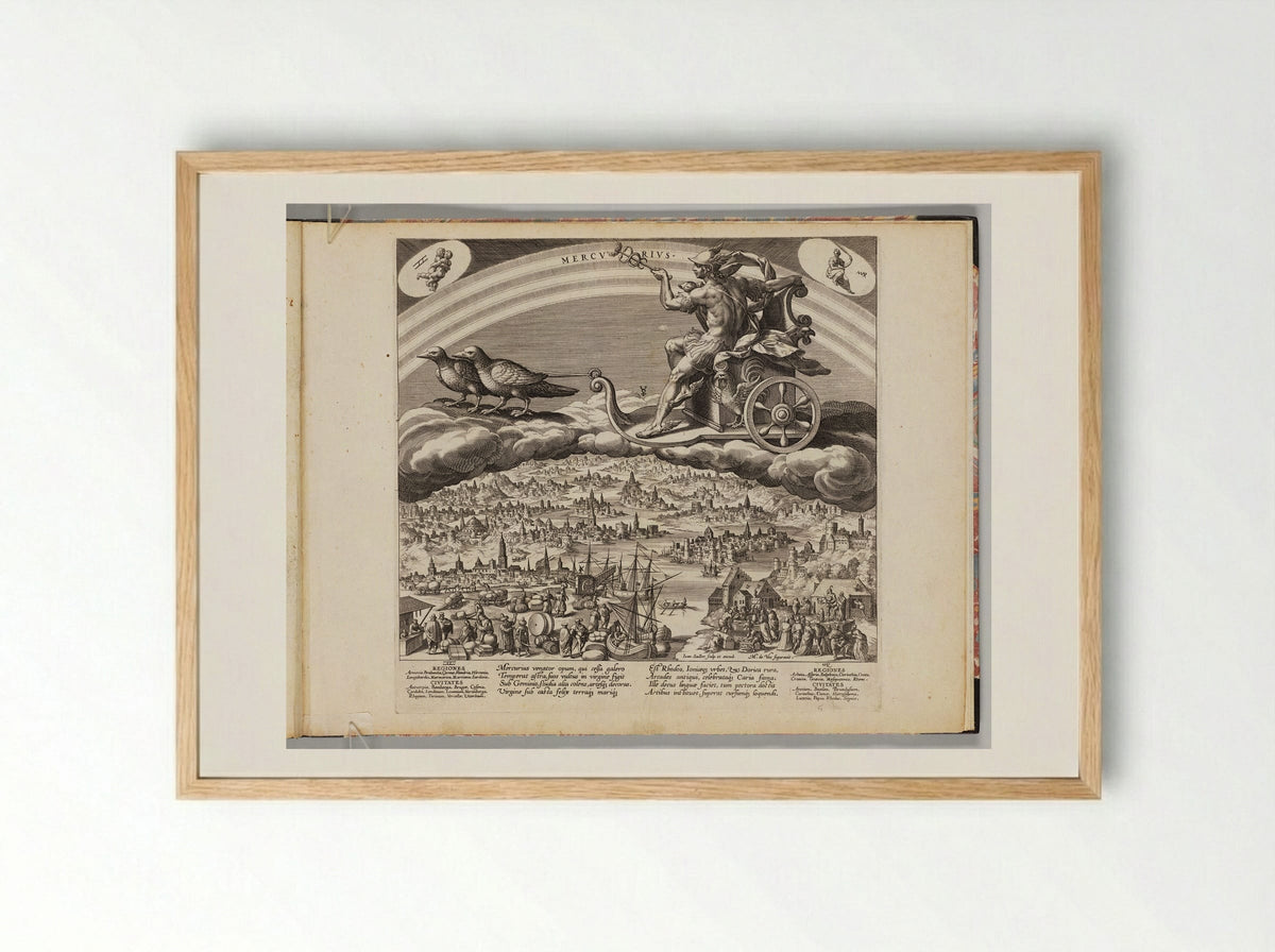 Mercury - Johann Sadeler I - Framed Print Wood
