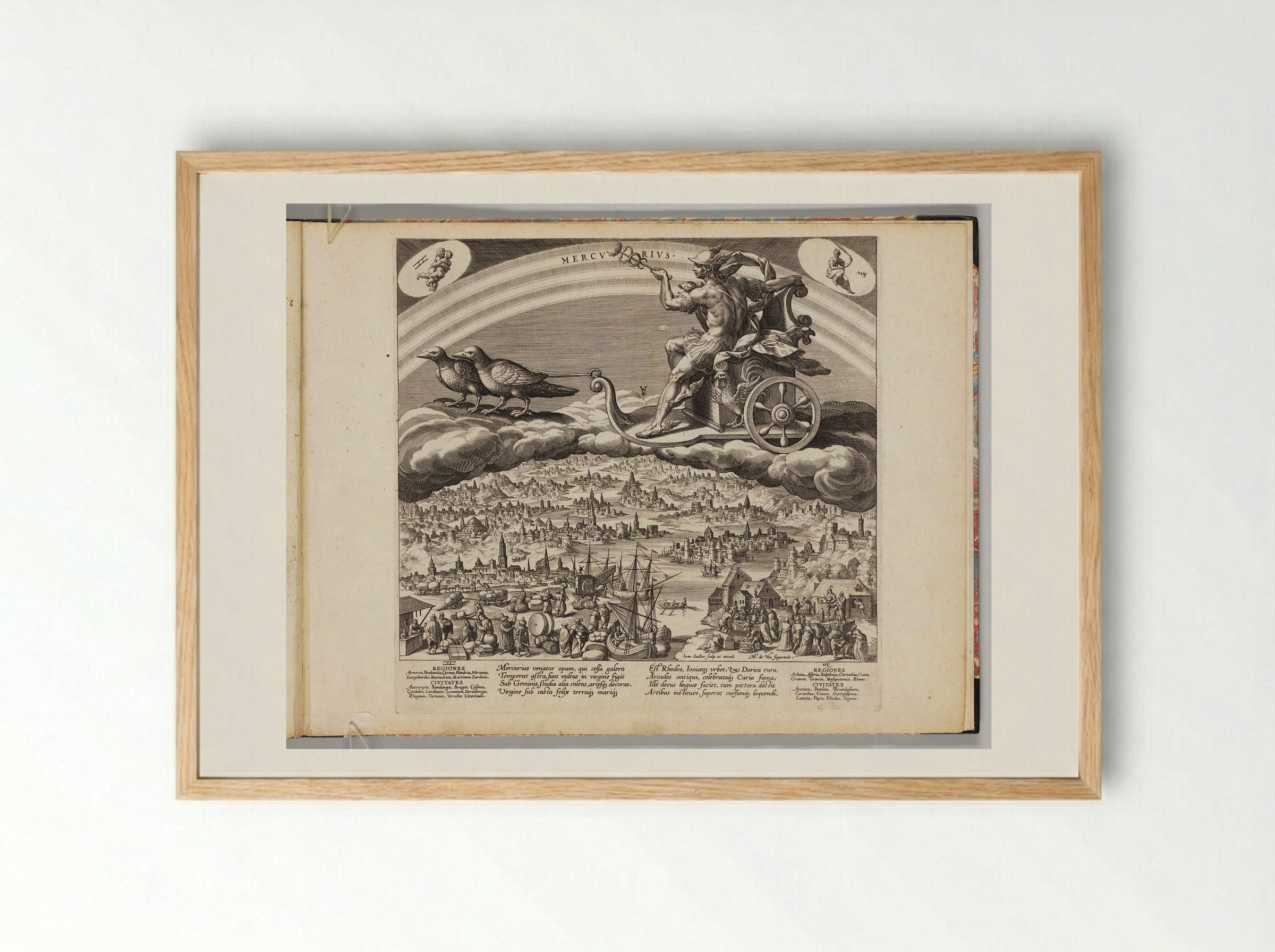 Mercury - Johann Sadeler I - Framed Print Wood