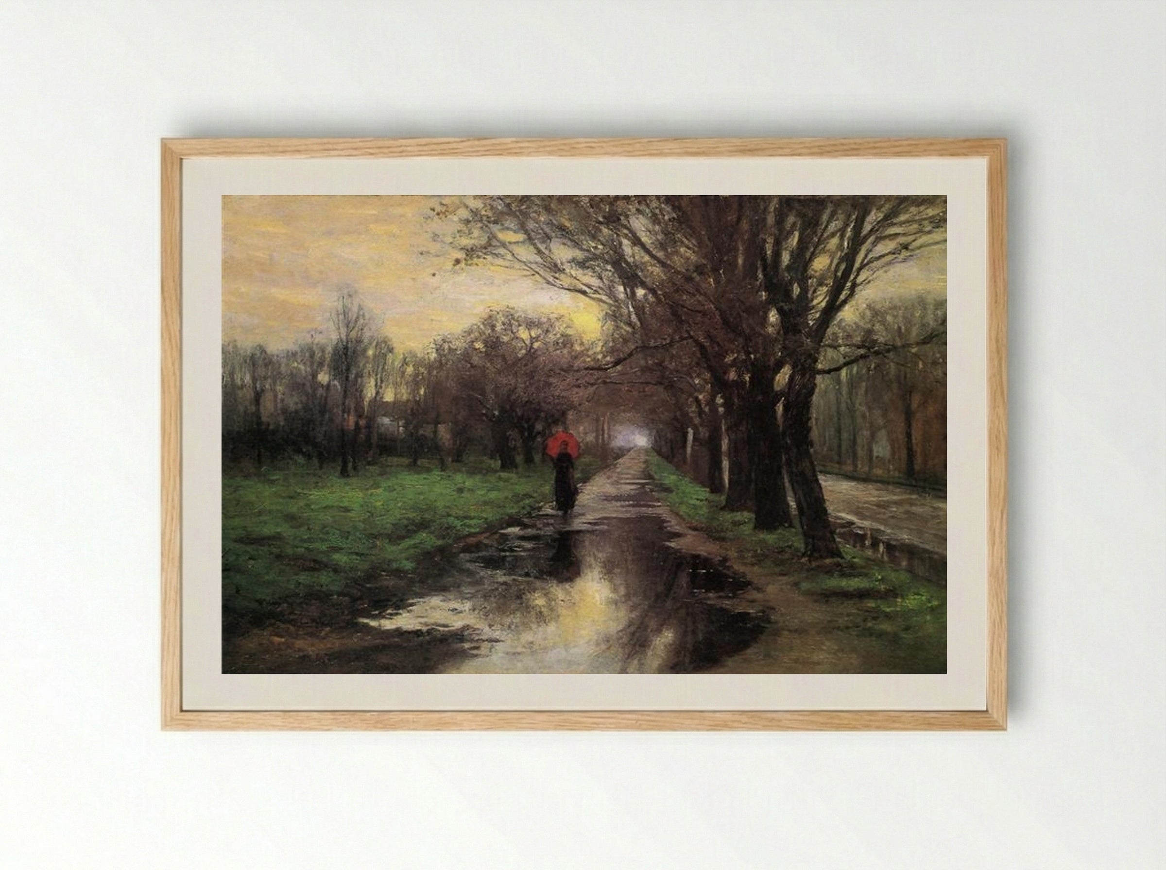 Meridian Street, Thawing Weather - T. C. Steele - Framed Print Wood