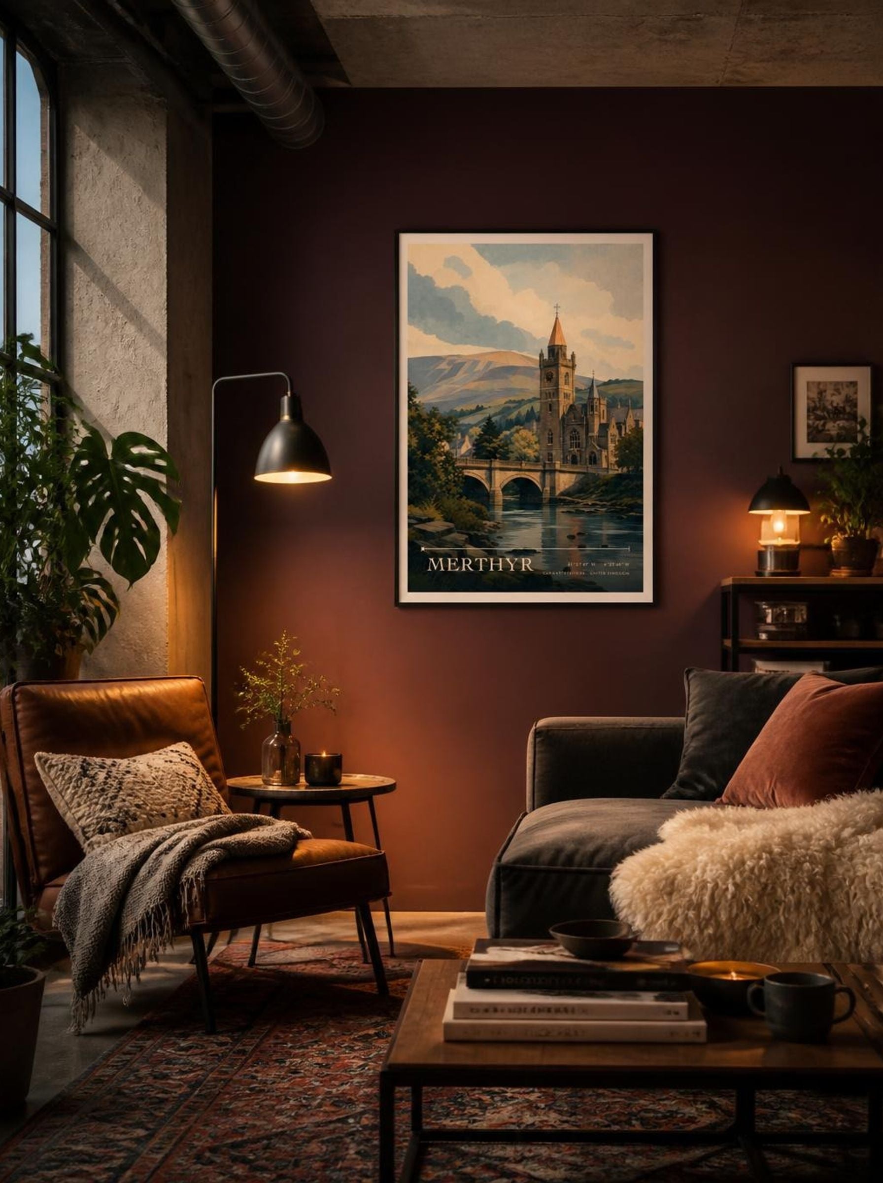 Merthyr Carmarthenshire United Kingdom Travel Poster - Lifestyle