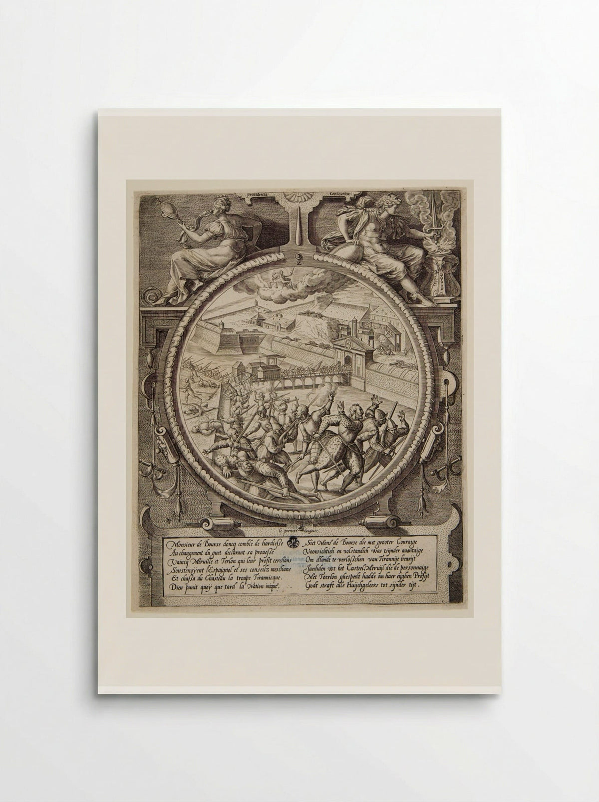 Merville and the Very Long Paths of the Citadel - Johannes Wierix - Poster