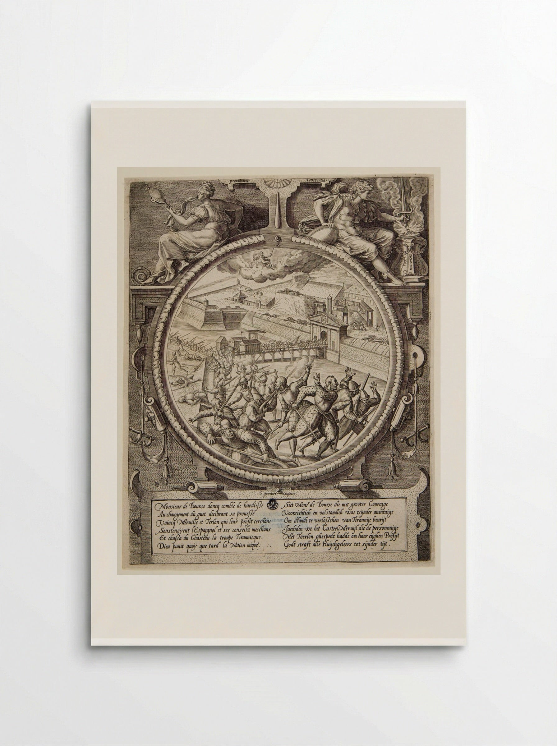 Merville and the Very Long Paths of the Citadel - Johannes Wierix - Poster