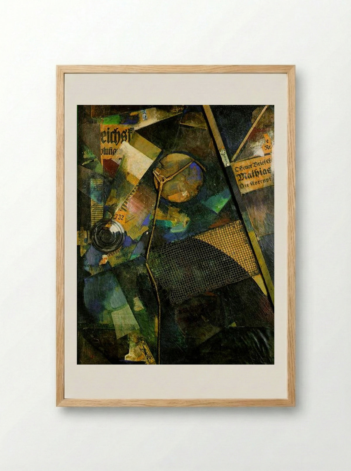 Merz Picture 25A: The Star Picture - Kurt Schwitters - Framed Print Wood