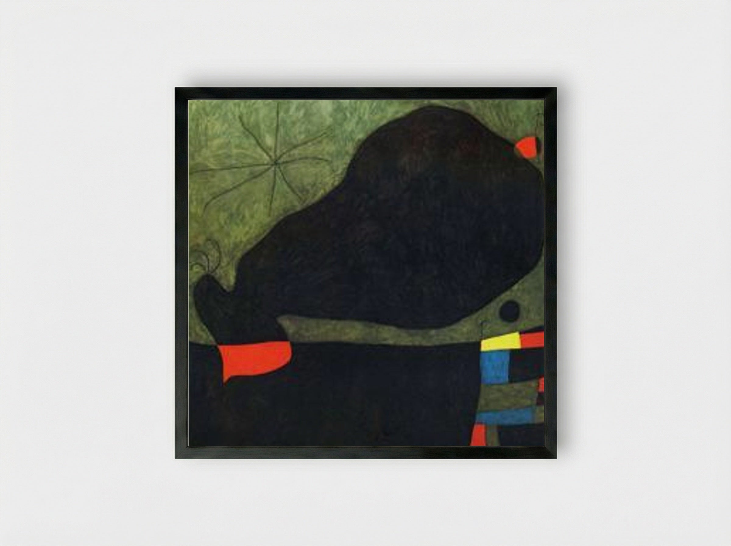 Message from a Friend - Joan Miró - Framed Print Black