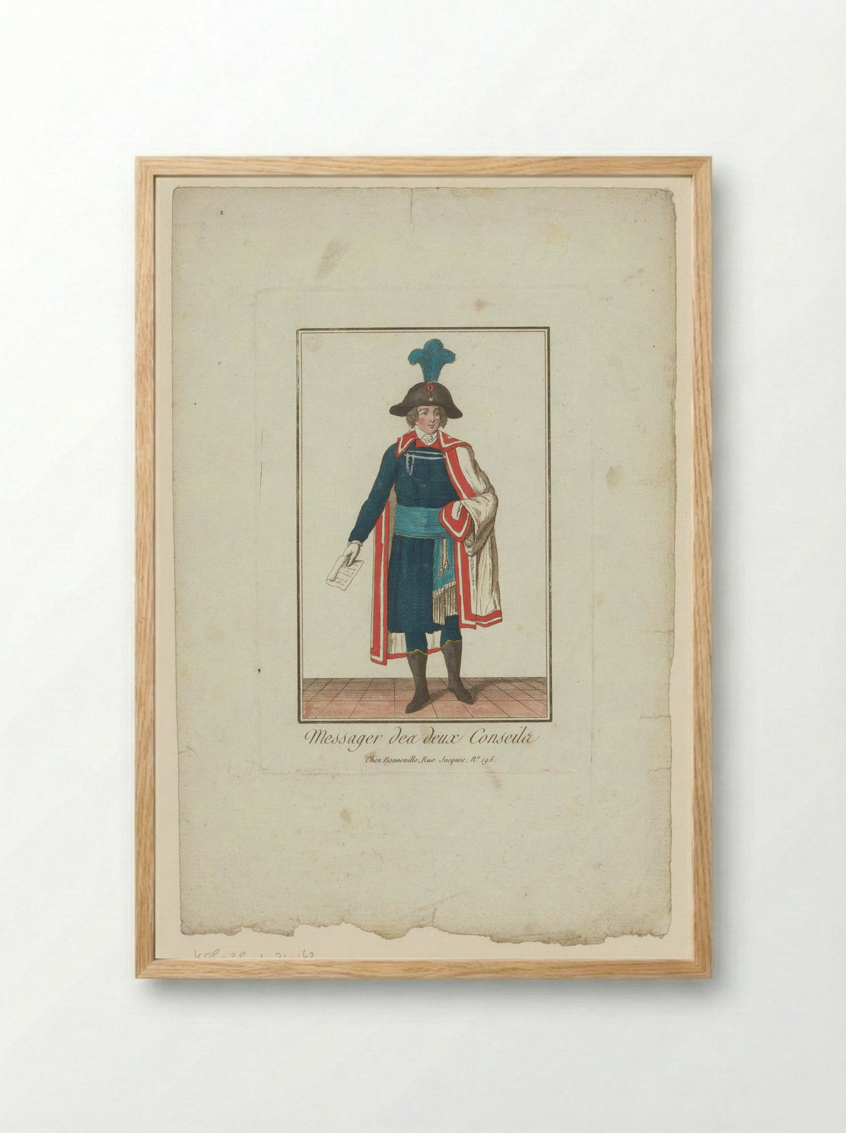 Messager des deux Conseils - François Bonneville - Framed Print Wood