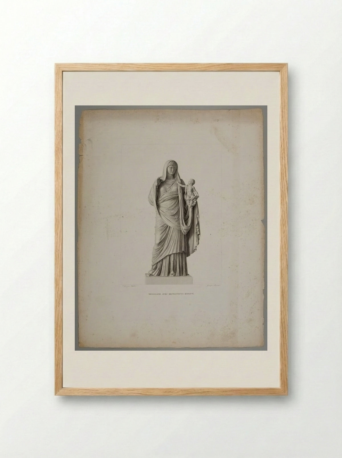 Messalina with the Infant Britannicus, after the Antique - Albrecht Christoph Reindel - Framed Print Wood