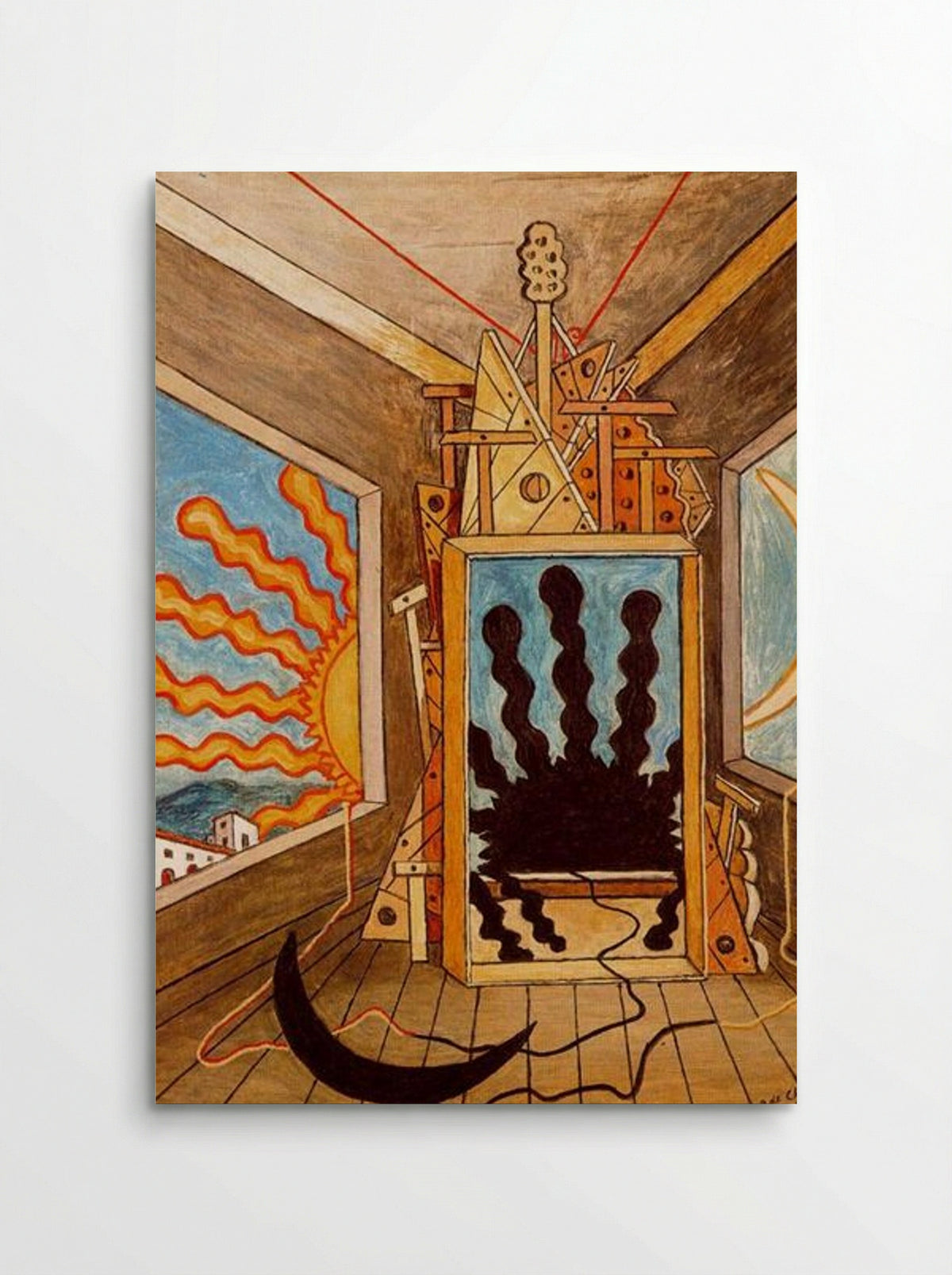 Metaphysical Interior with sun which dies - Giorgio de Chirico - Poster