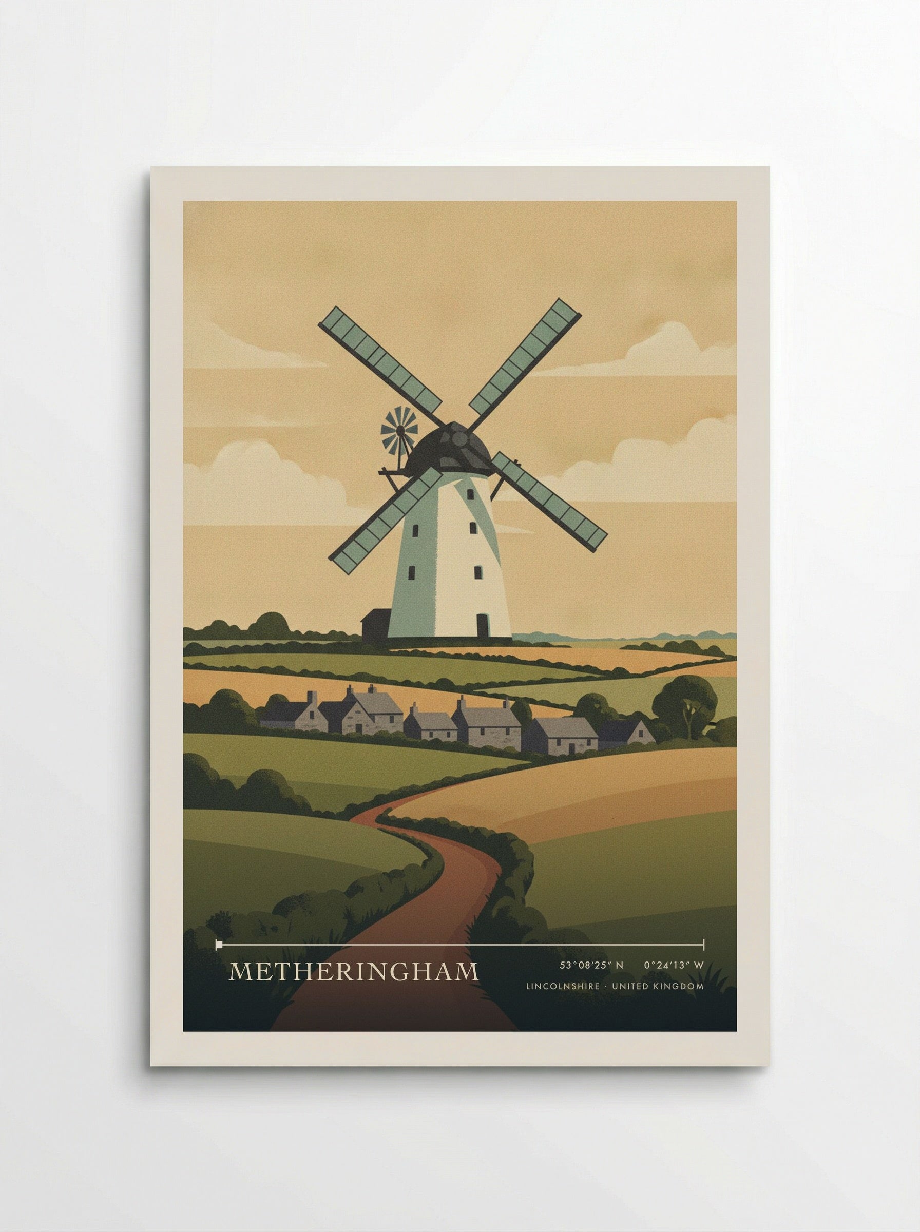 Metheringham Lincolnshire United Kingdom Travel Poster - Poster