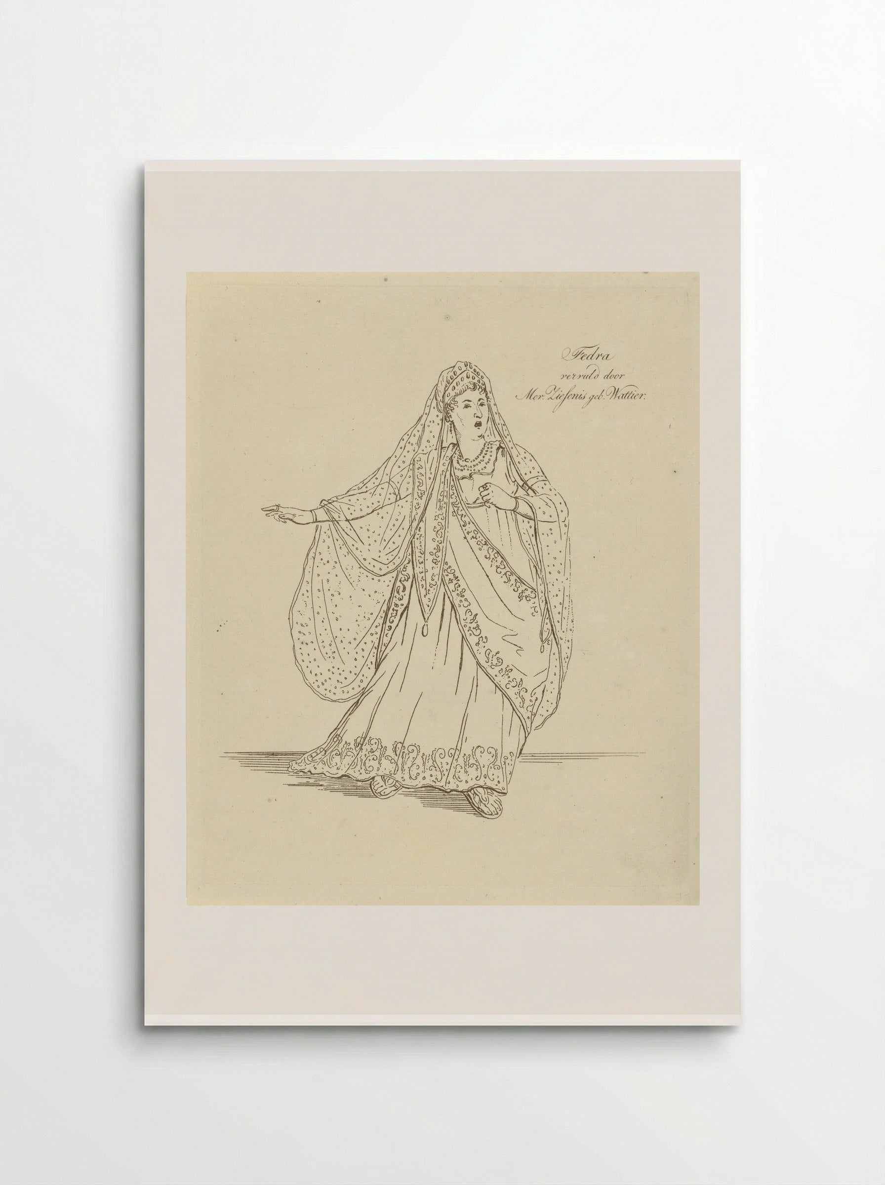 Mevrouw Ziesenis in de rol van Fedra - Johannes Jelgerhuis - Poster