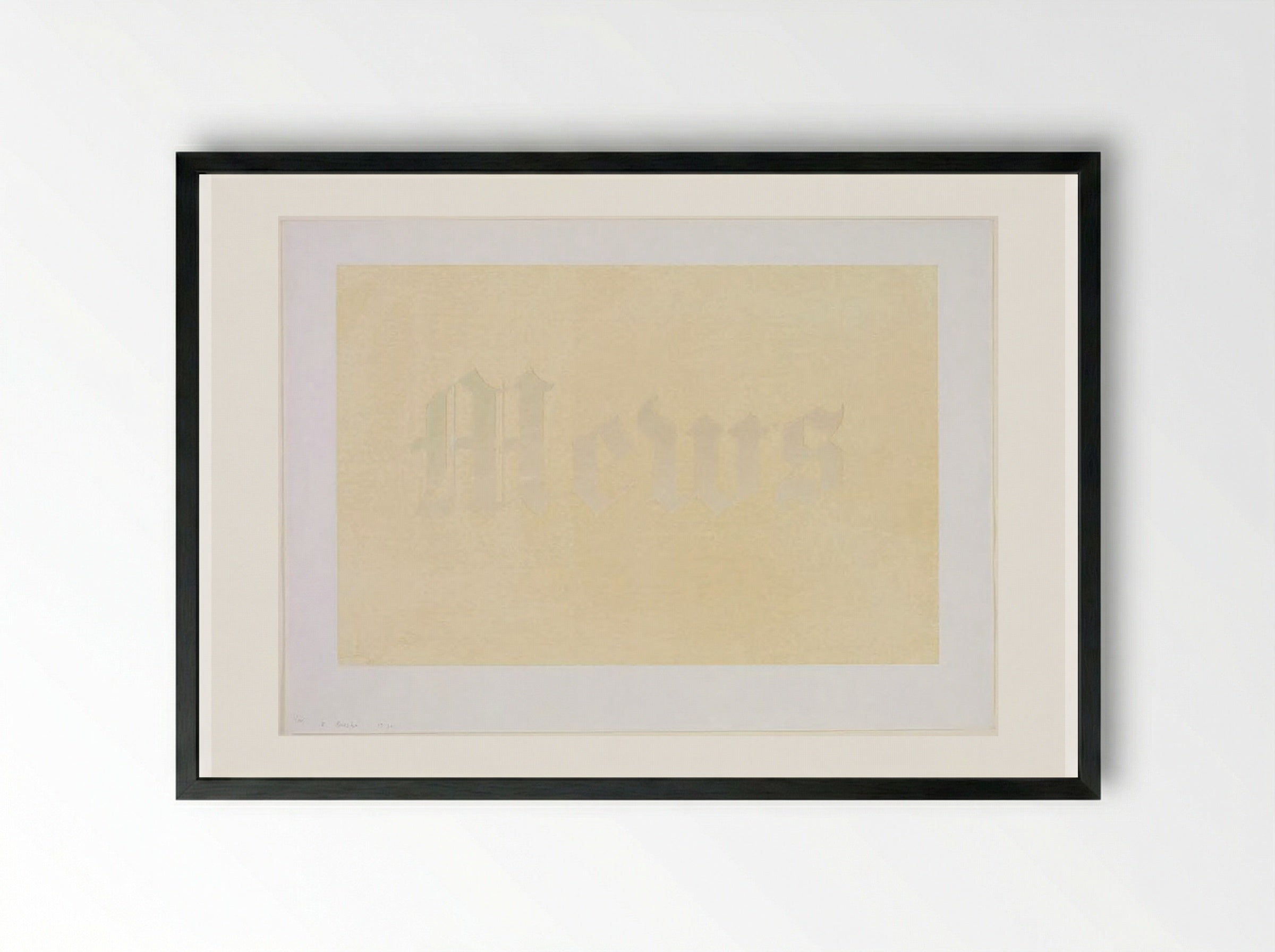 Mews - Edward Ruscha - Framed Print Black