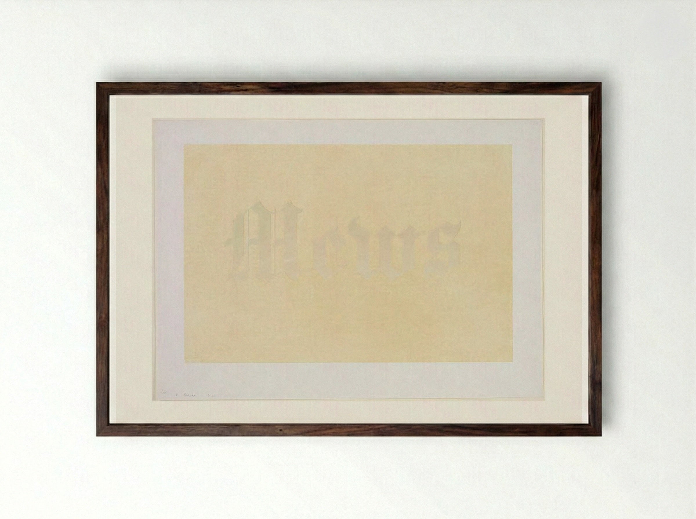 Mews - Edward Ruscha - Framed Print Dark Wood
