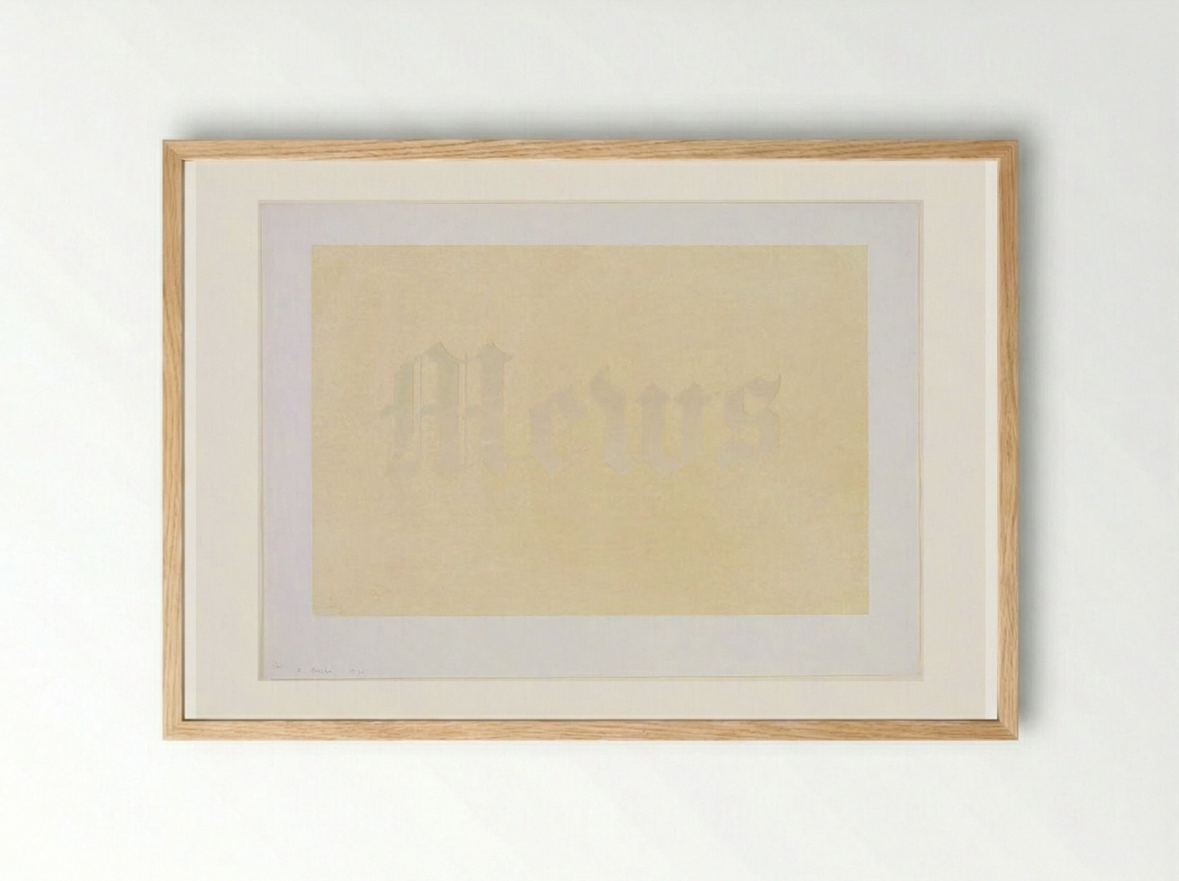 Mews - Edward Ruscha - Framed Print Wood